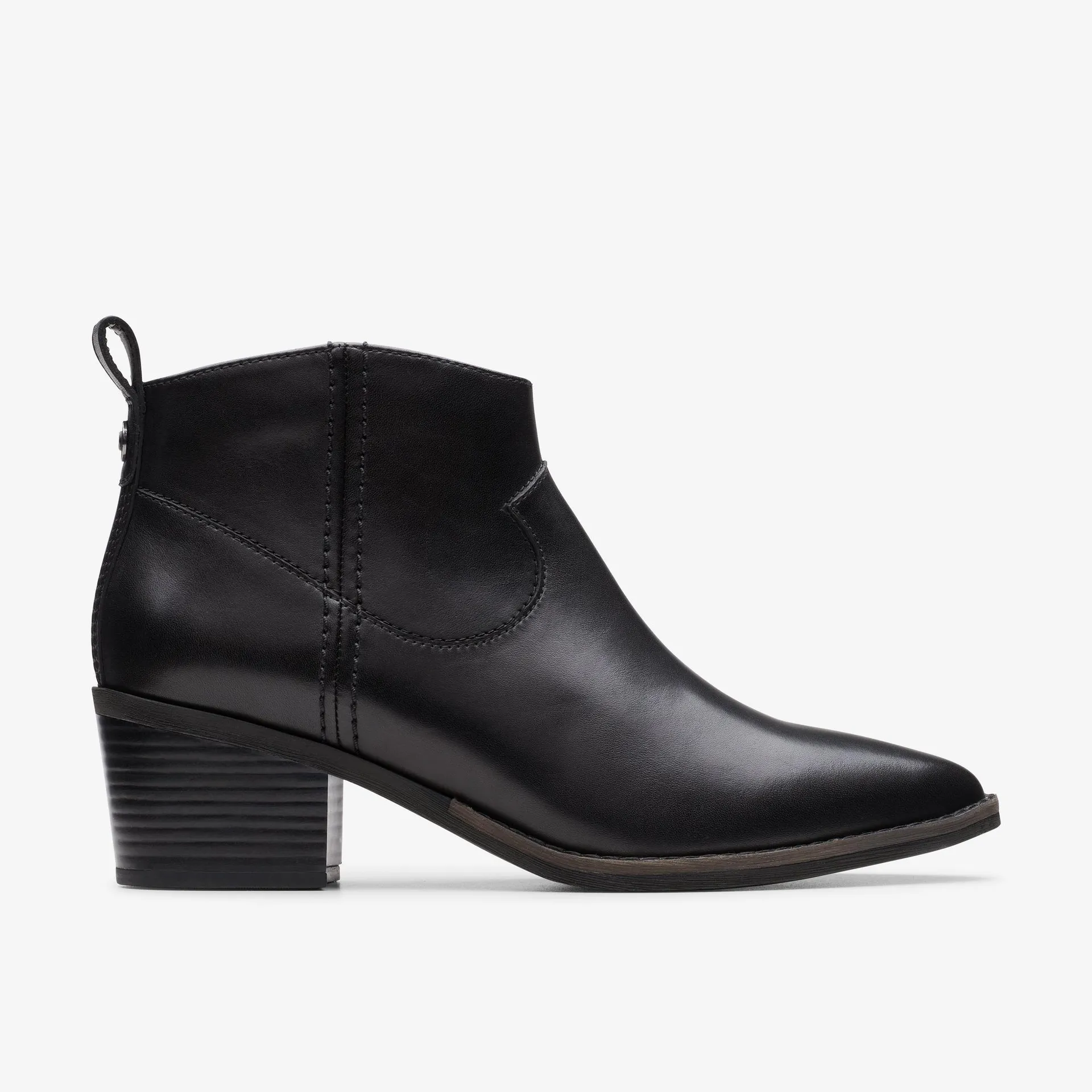 Morzine Sky Ankle Boot Black Leather