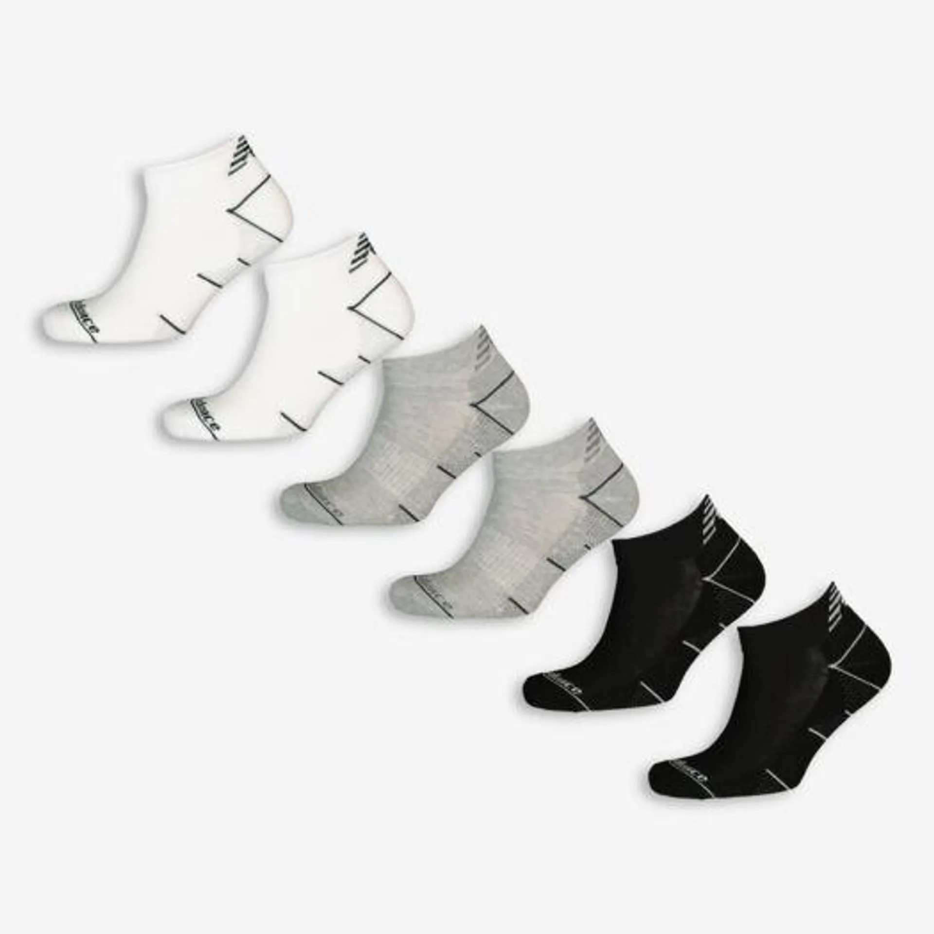 Black & White Performance Socks Six Pack