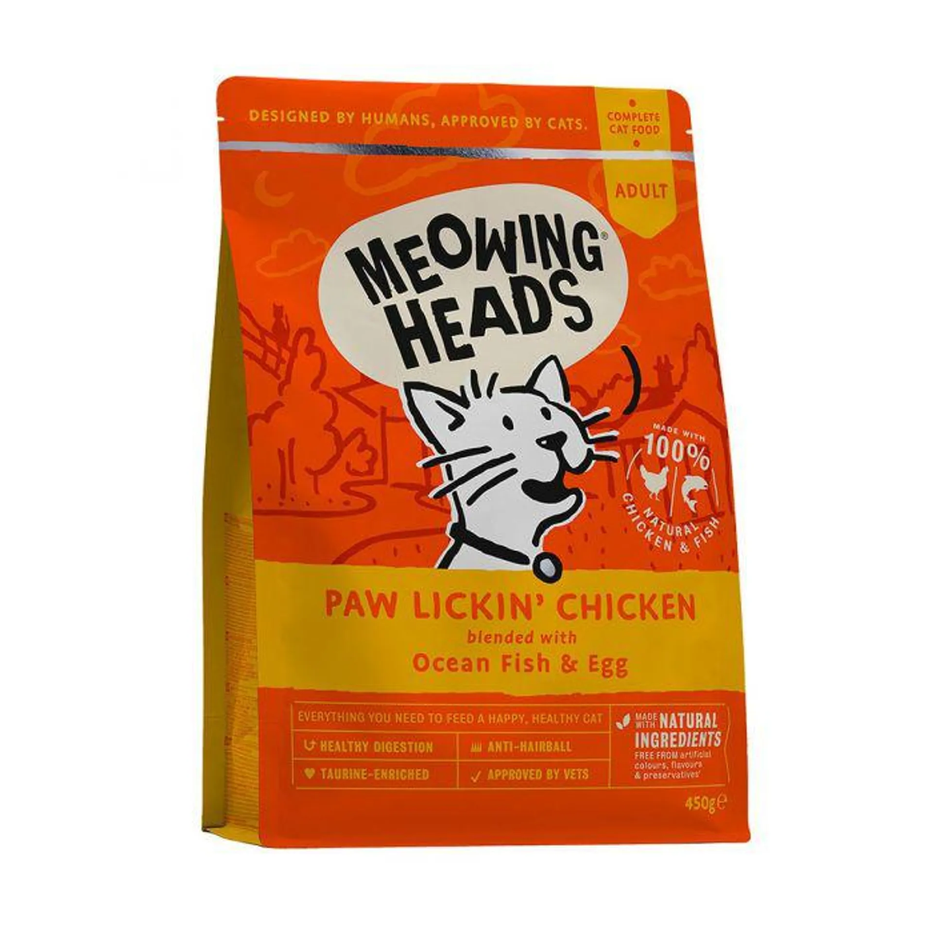 Meowing Heads - Paw Lickin Chicken 450G