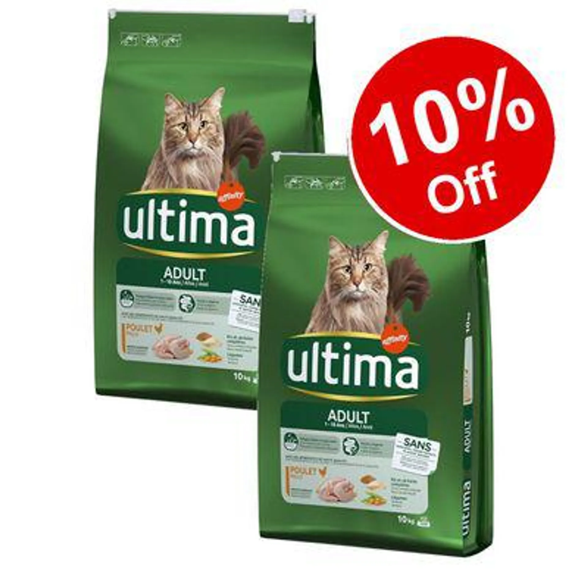 2 x 10/7.5 kg Ultima Dry Cat Food - 10% Off! *