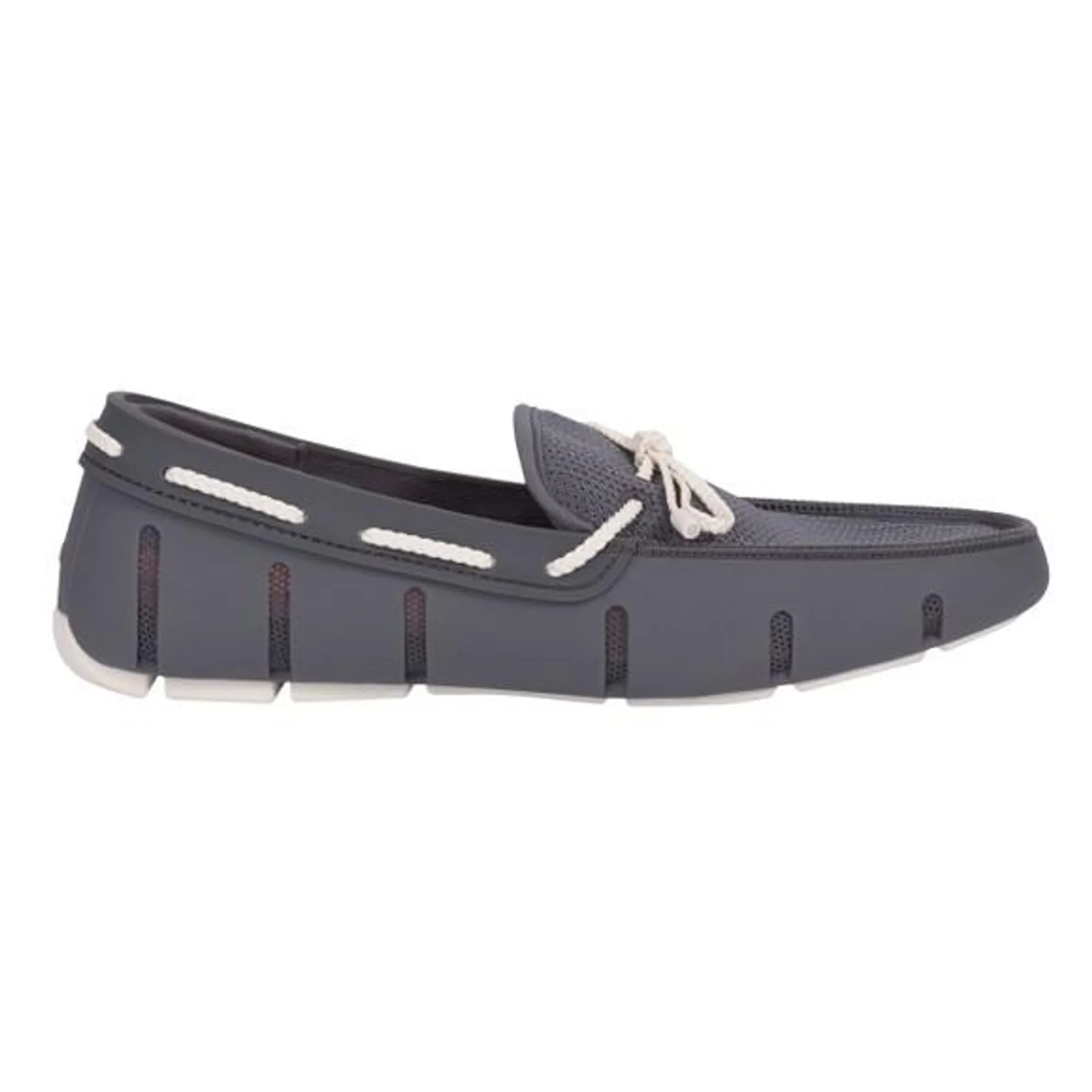 Mens Grey Braided Lace Loafer