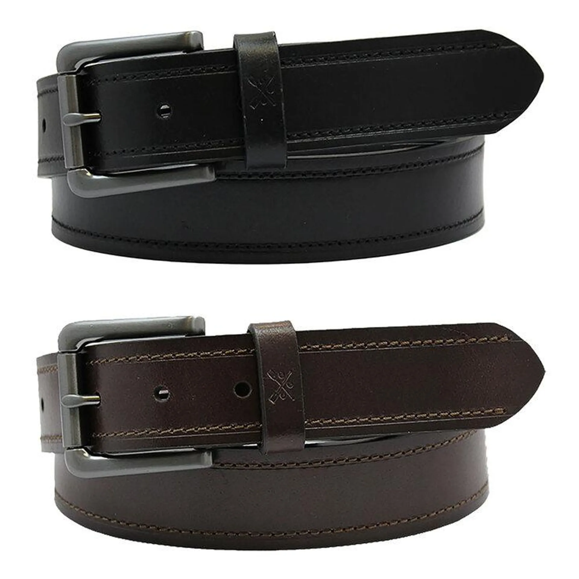 Crew Mens Leather Belt in 2 colours & 5 sizes