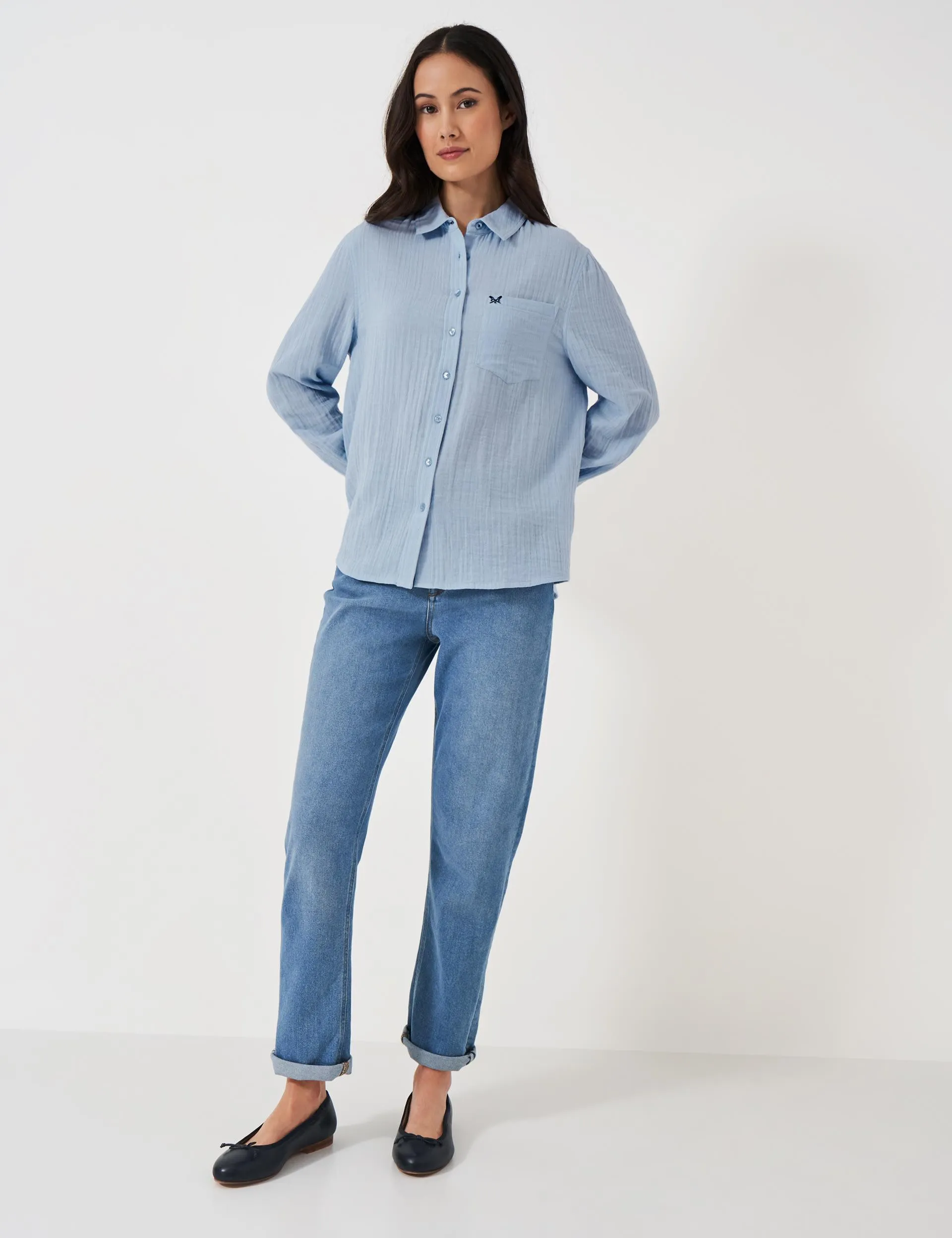 Pure Cotton Textured Relaxed Shirt