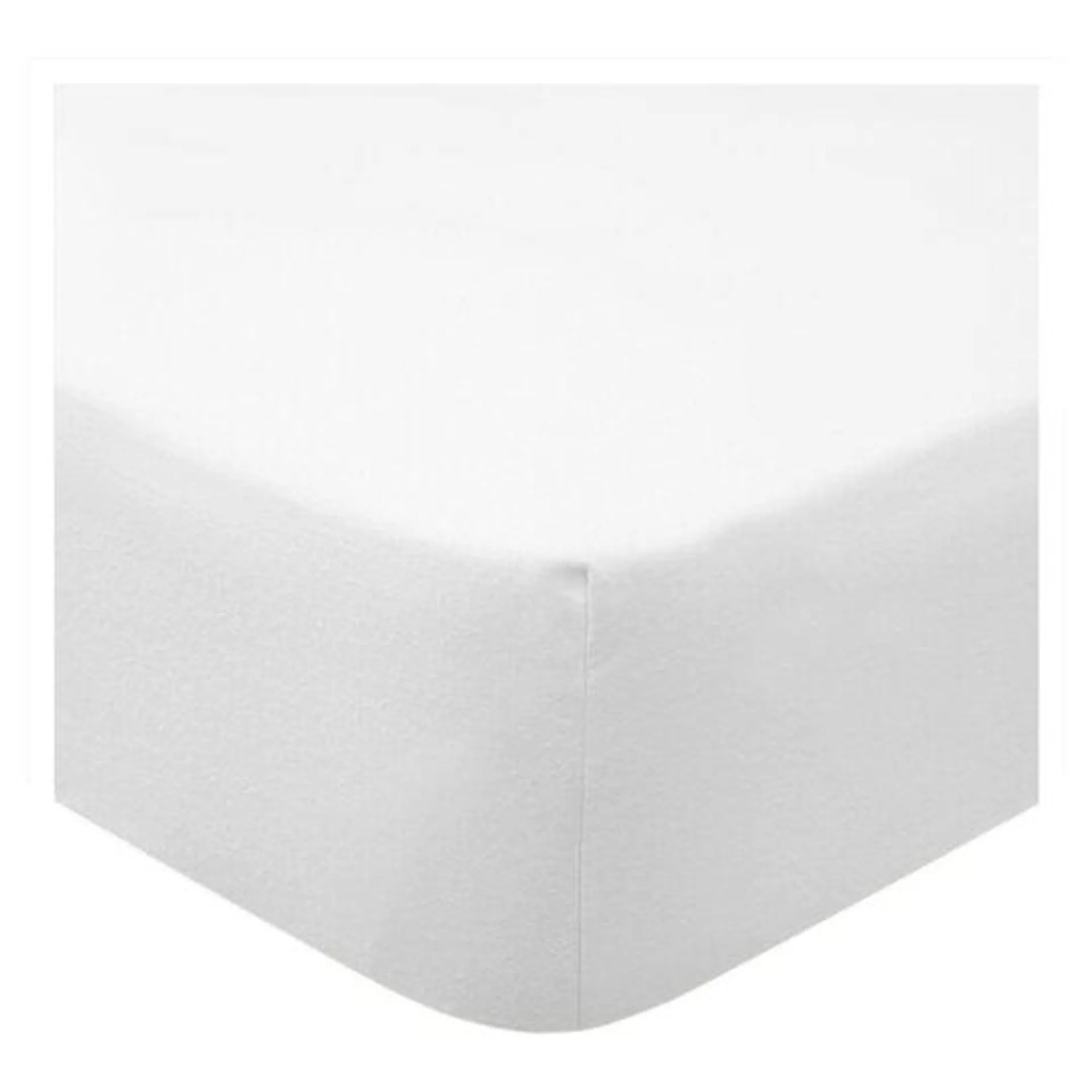 Tesco Brushed Fitted Sheet White Double