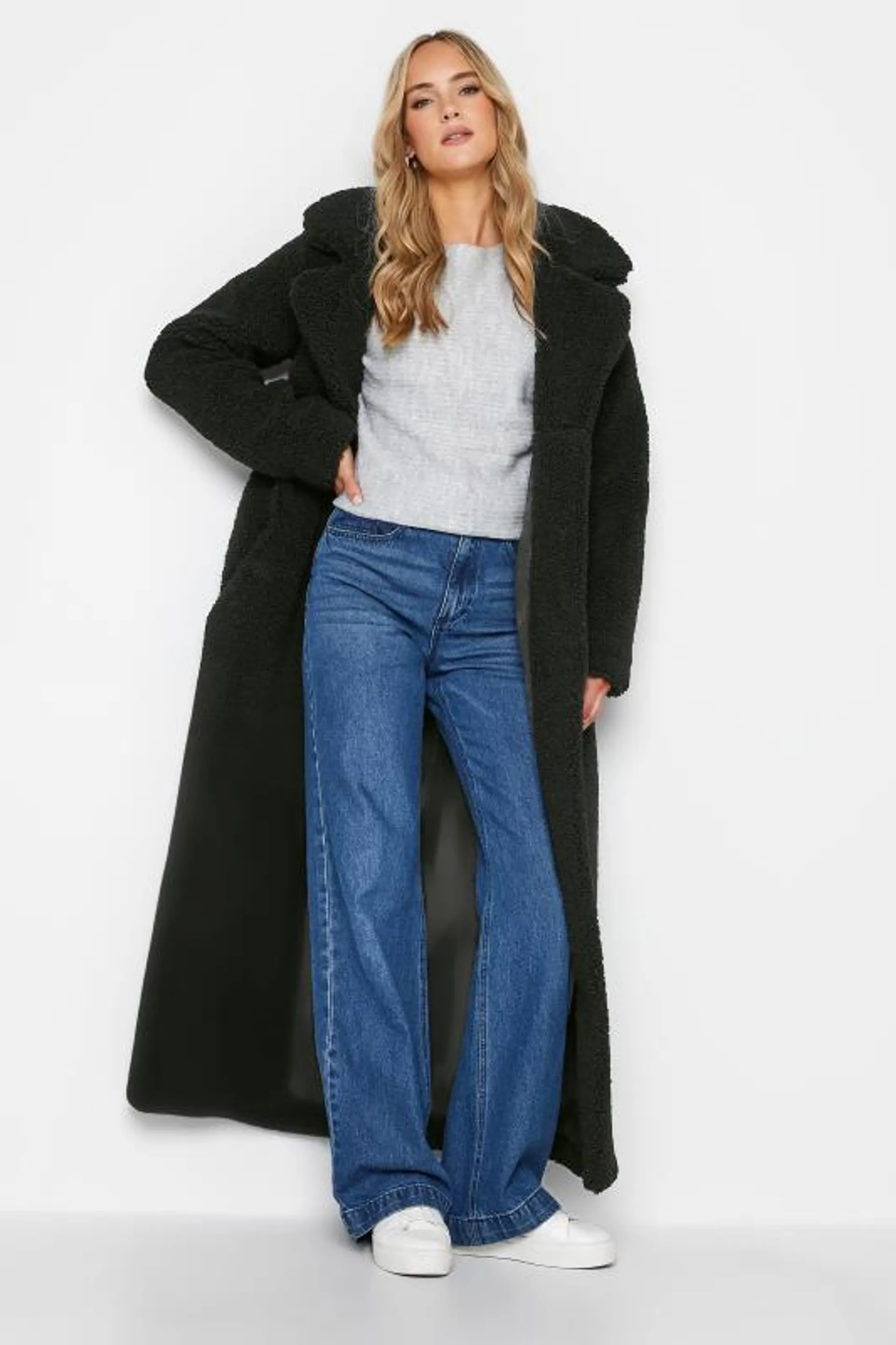 LTS Black Teddy Maxi Coat