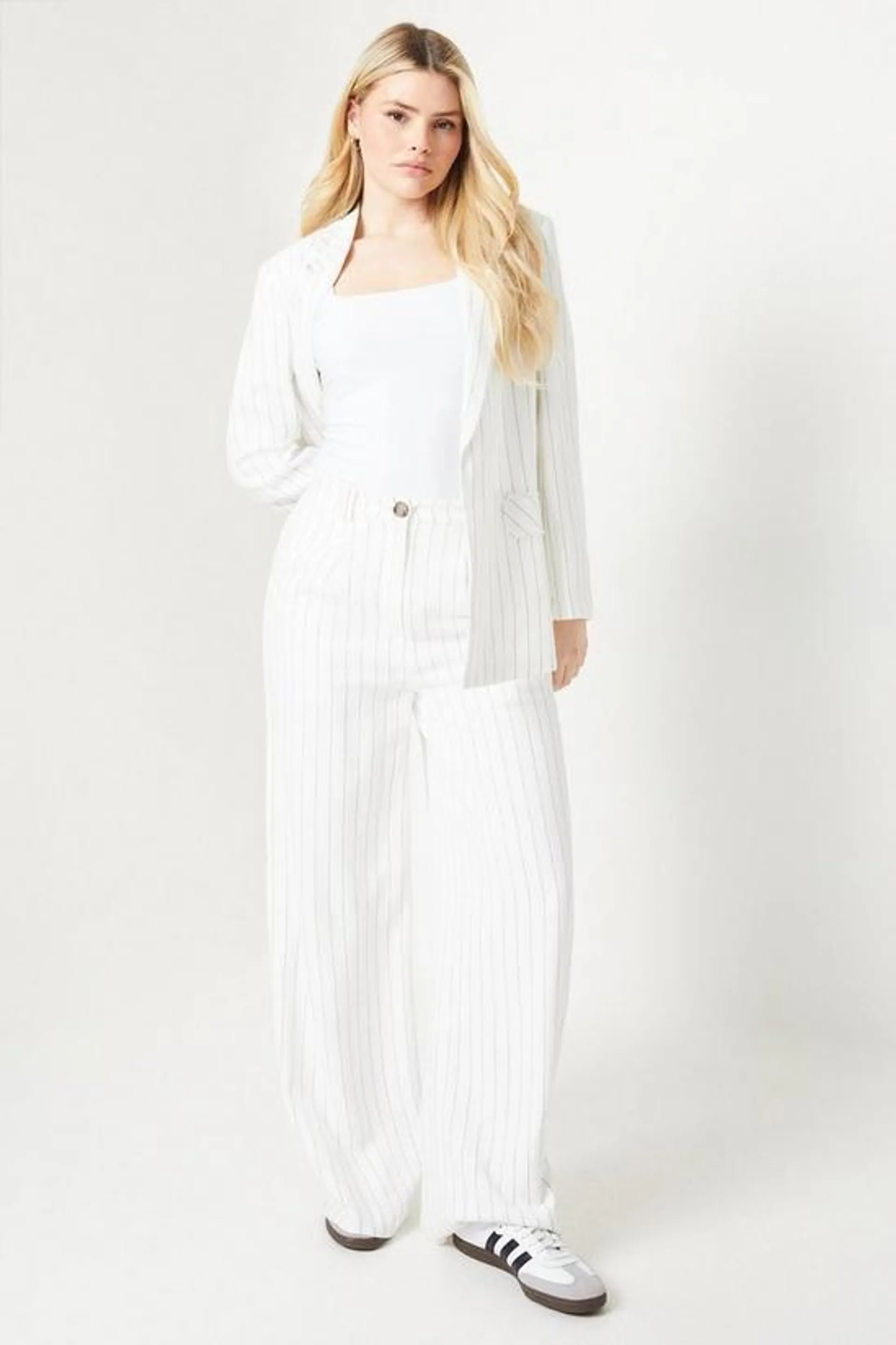 Stripe Linen Look Trouser