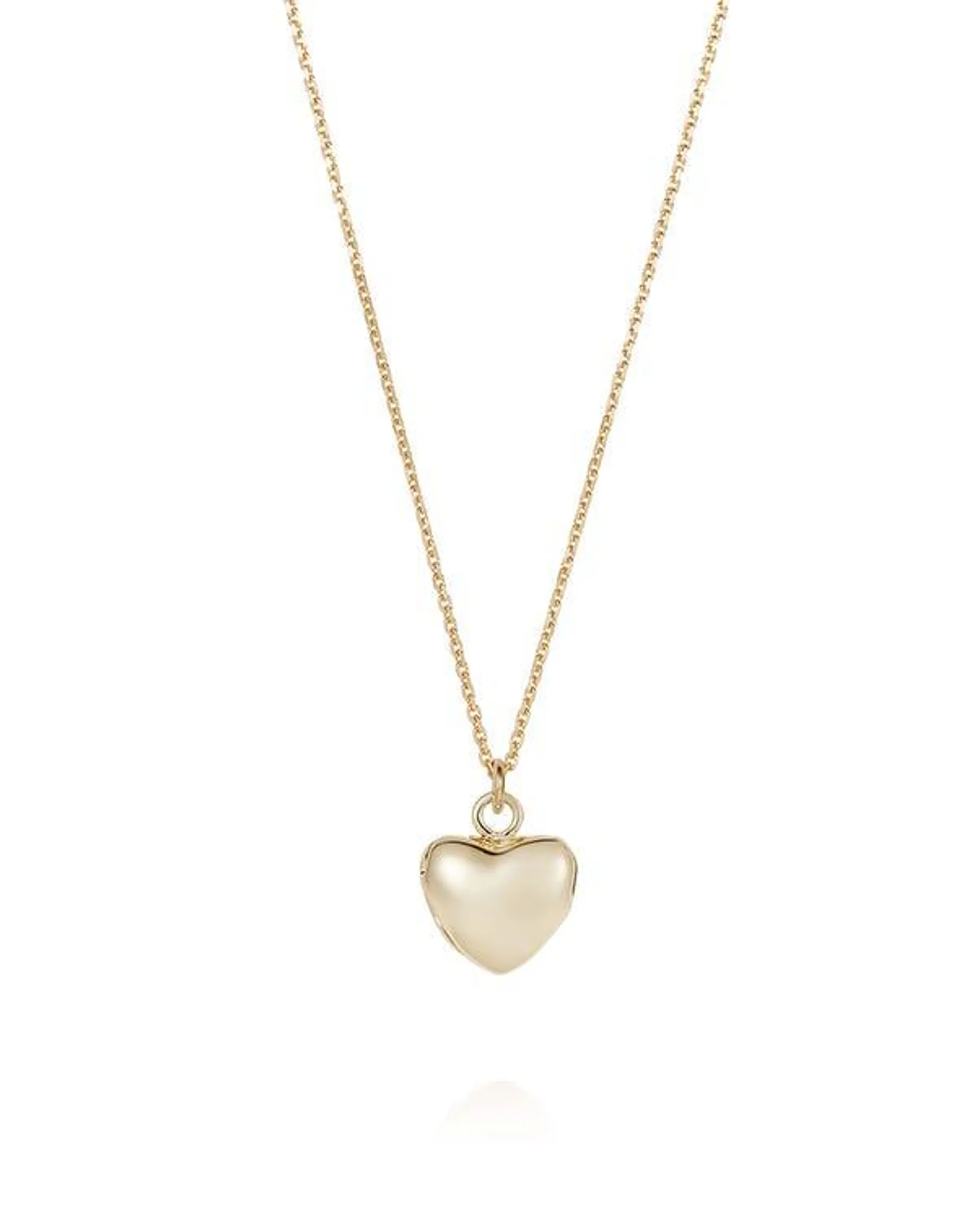 Laura Lee Tiny Heart Locket Necklace, Yellow Gold