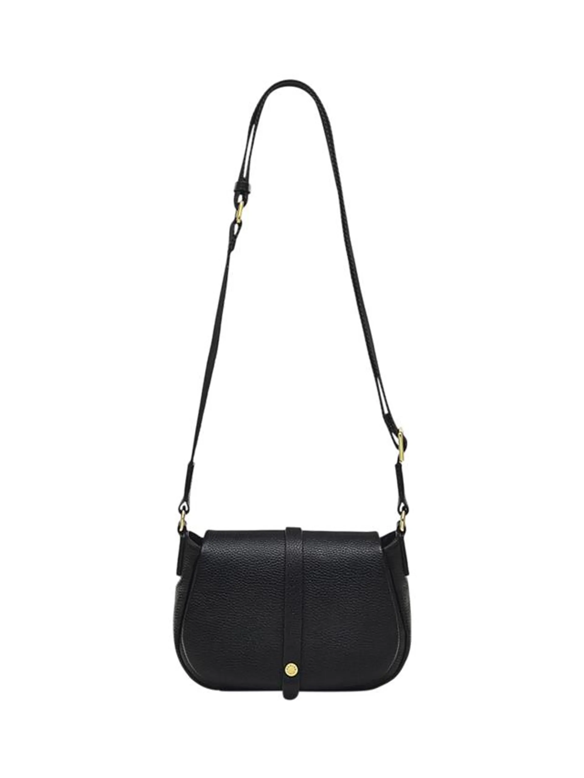 Lulworth Road Leather Mini Flap Over Saddle Crossbody Bag