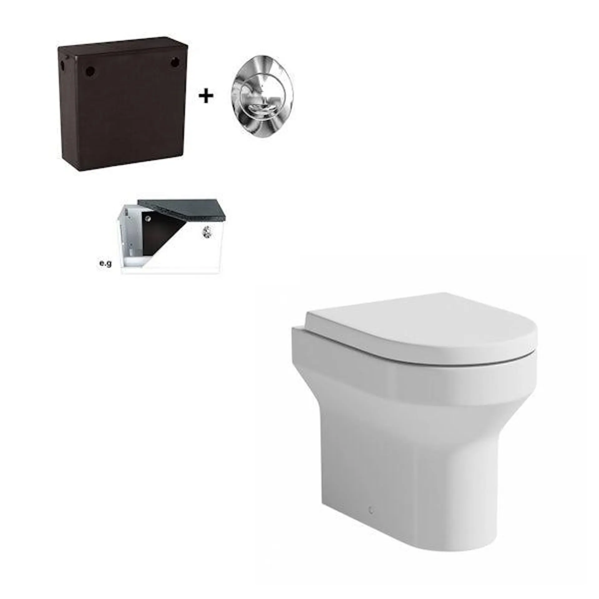 Orchard Wharfe back to wall toilet with soft close toilet seat and concealed cistern