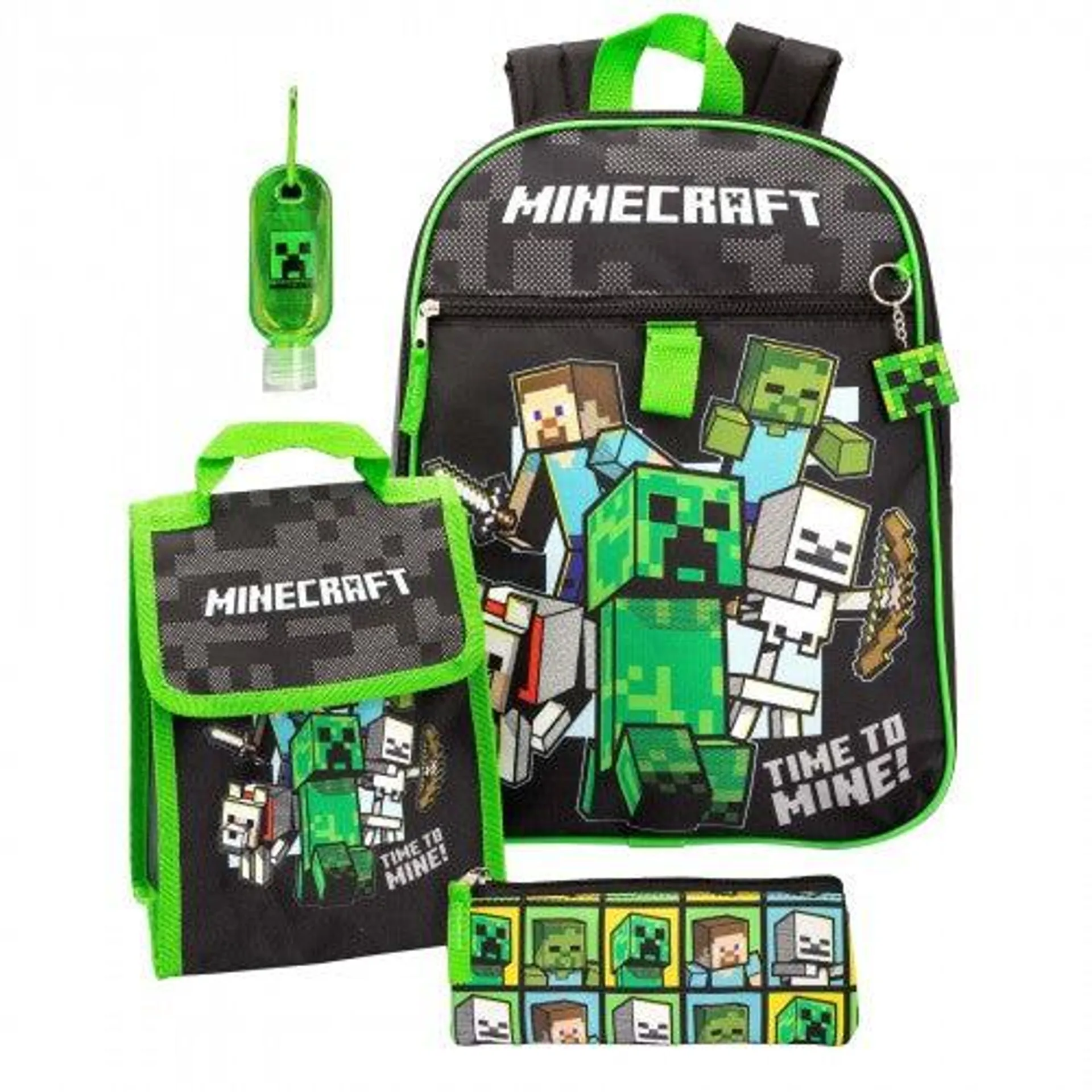 Minecraft Childrens/Kids Time To Mine Backpack Set