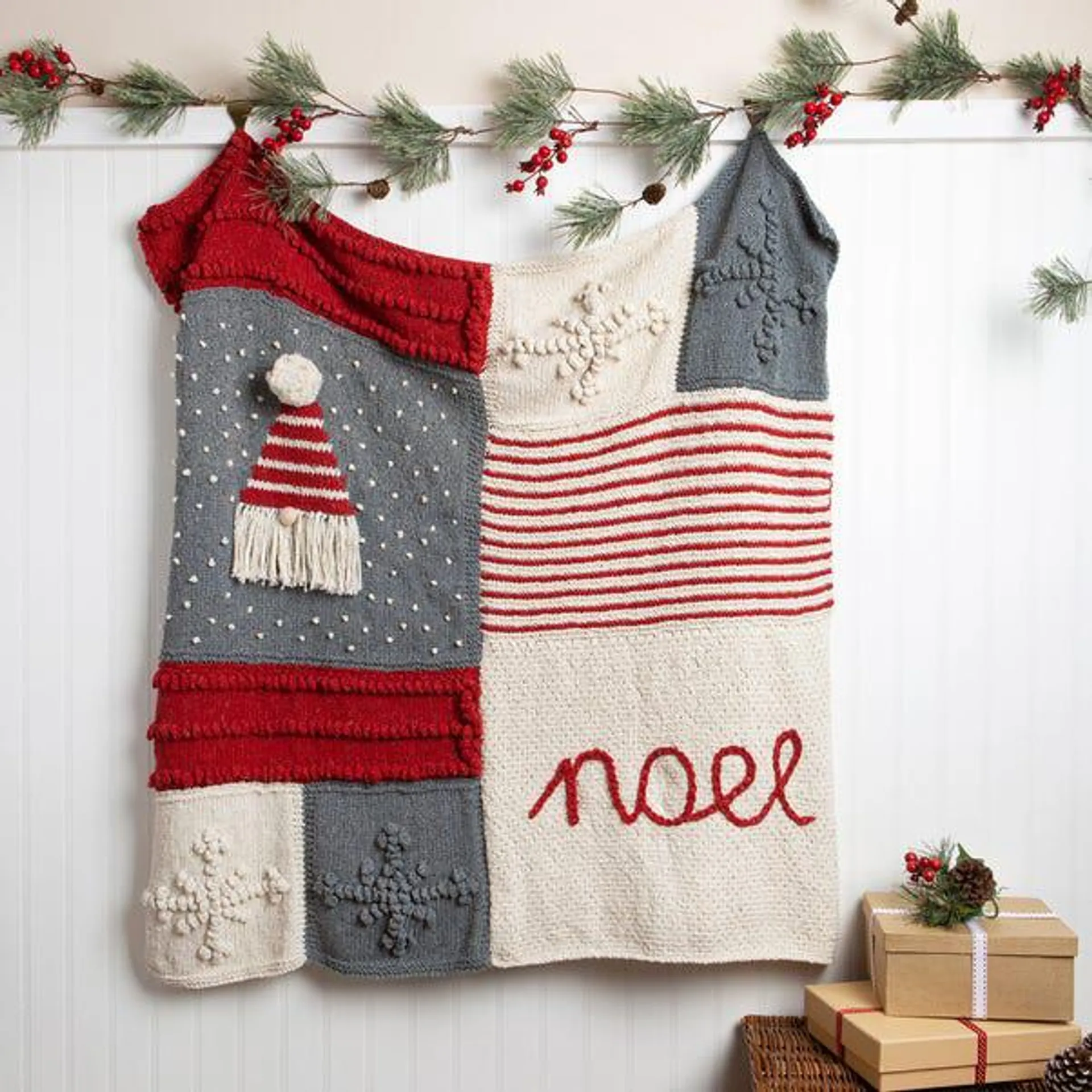 Wool Couture Christmas Gnome Blanket Knitting Kit