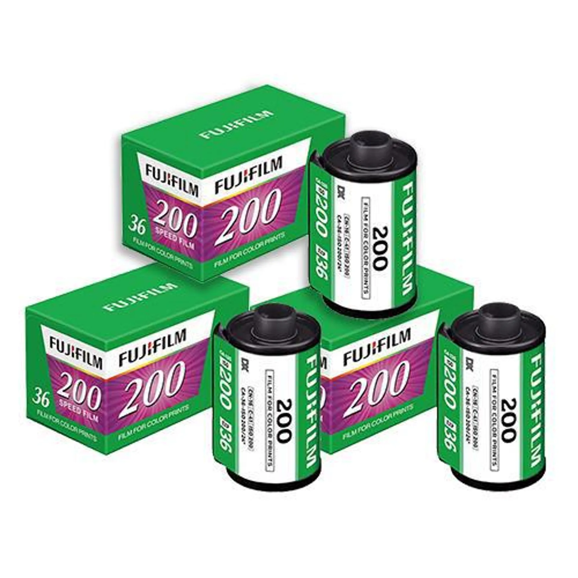 Fujifilm 200 35mm Colour Film 36 Exposures Pack of 3
