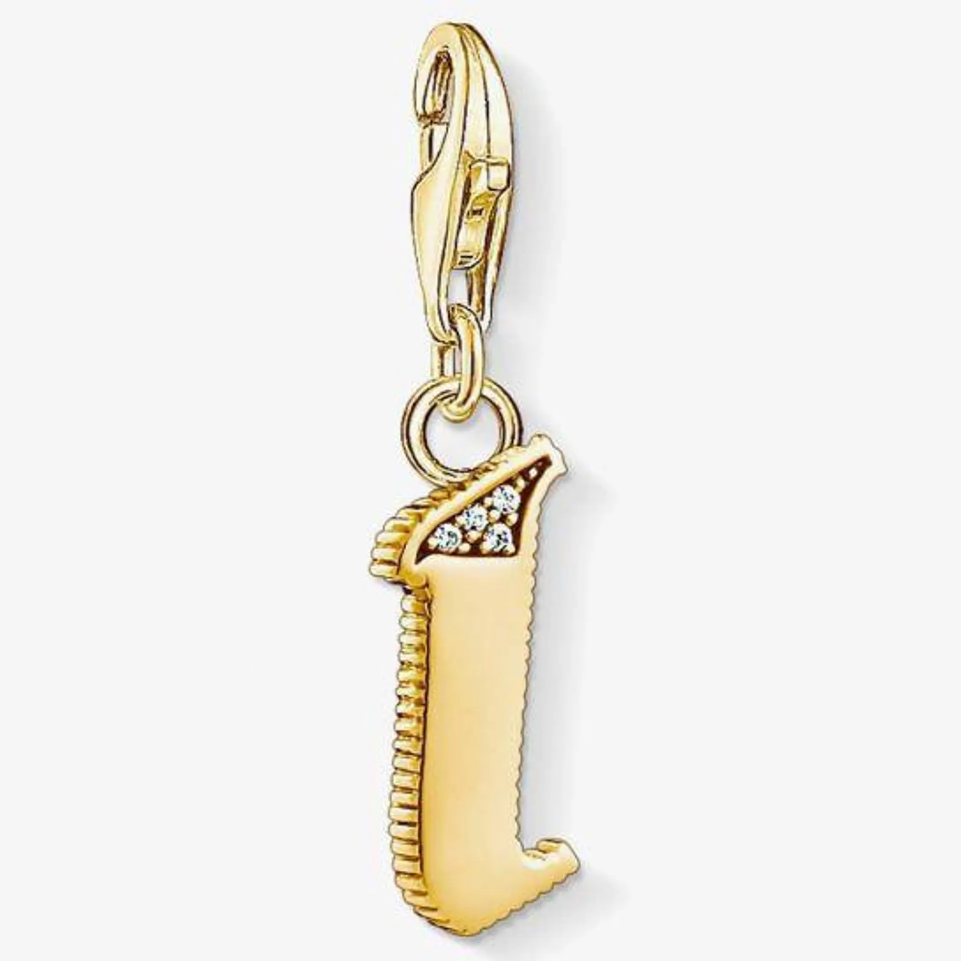 Gold Plated Cubic Zirconia I Charm