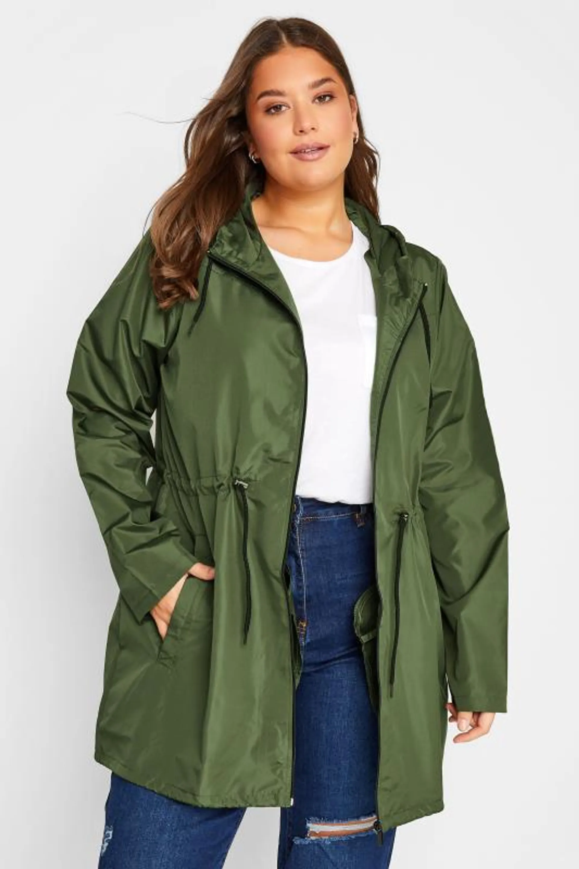 LTS Tall Khaki Green Pocket Parka