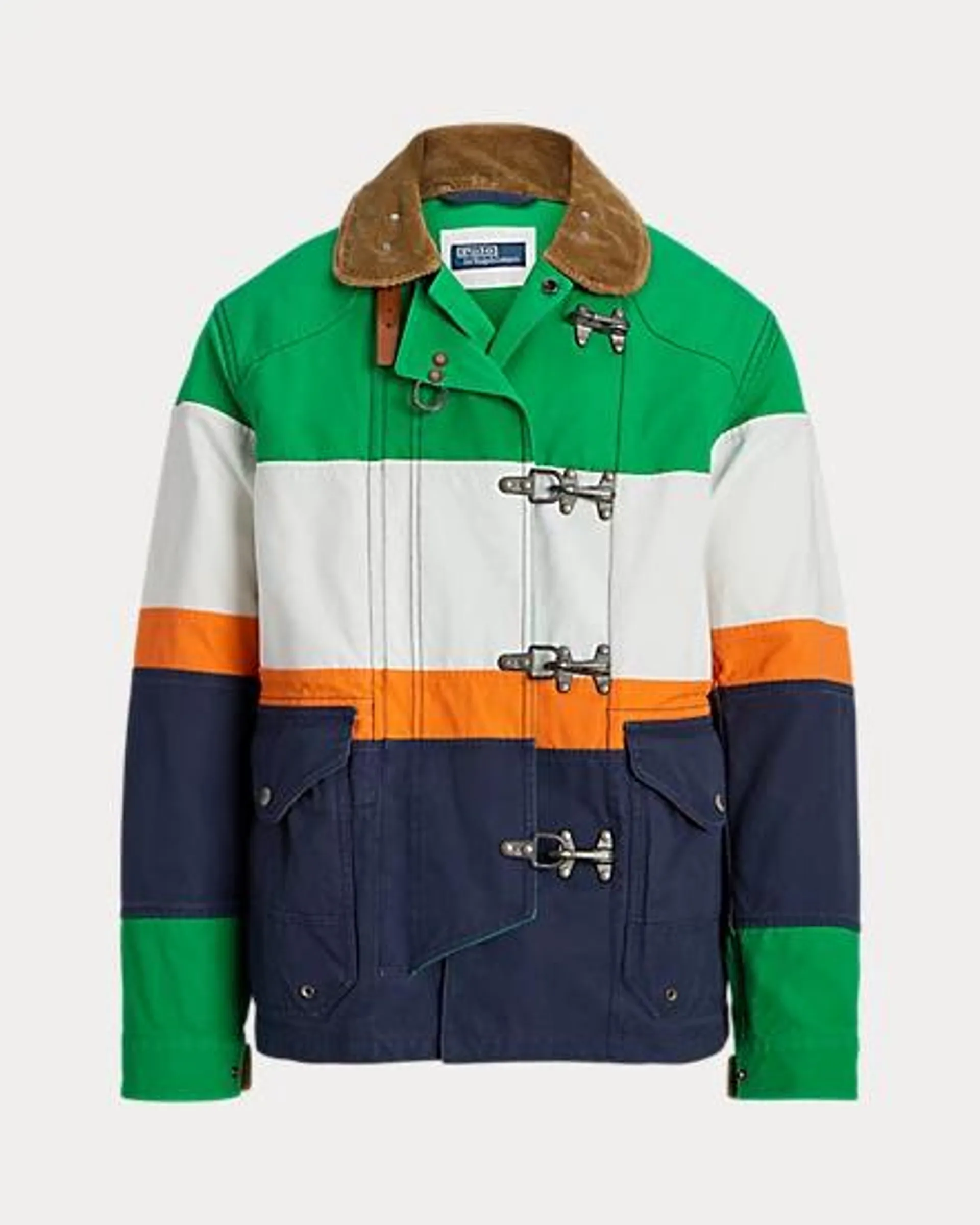 Colour-Blocked Canvas Jacket