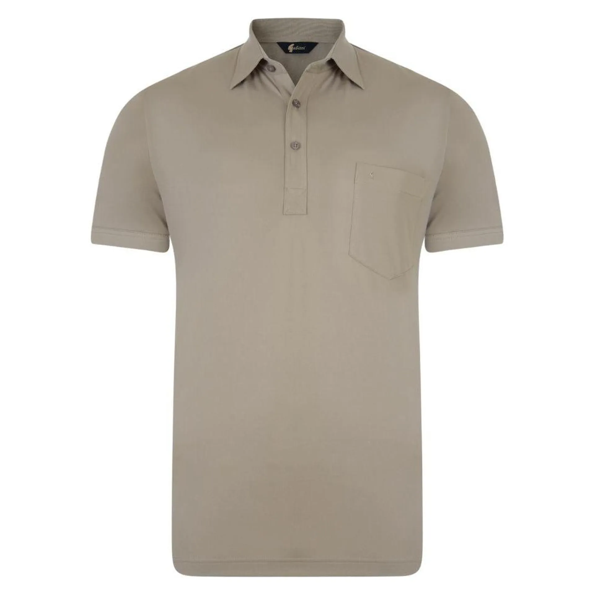 Gabicci Plain Jersey Polo Shirt - Stone