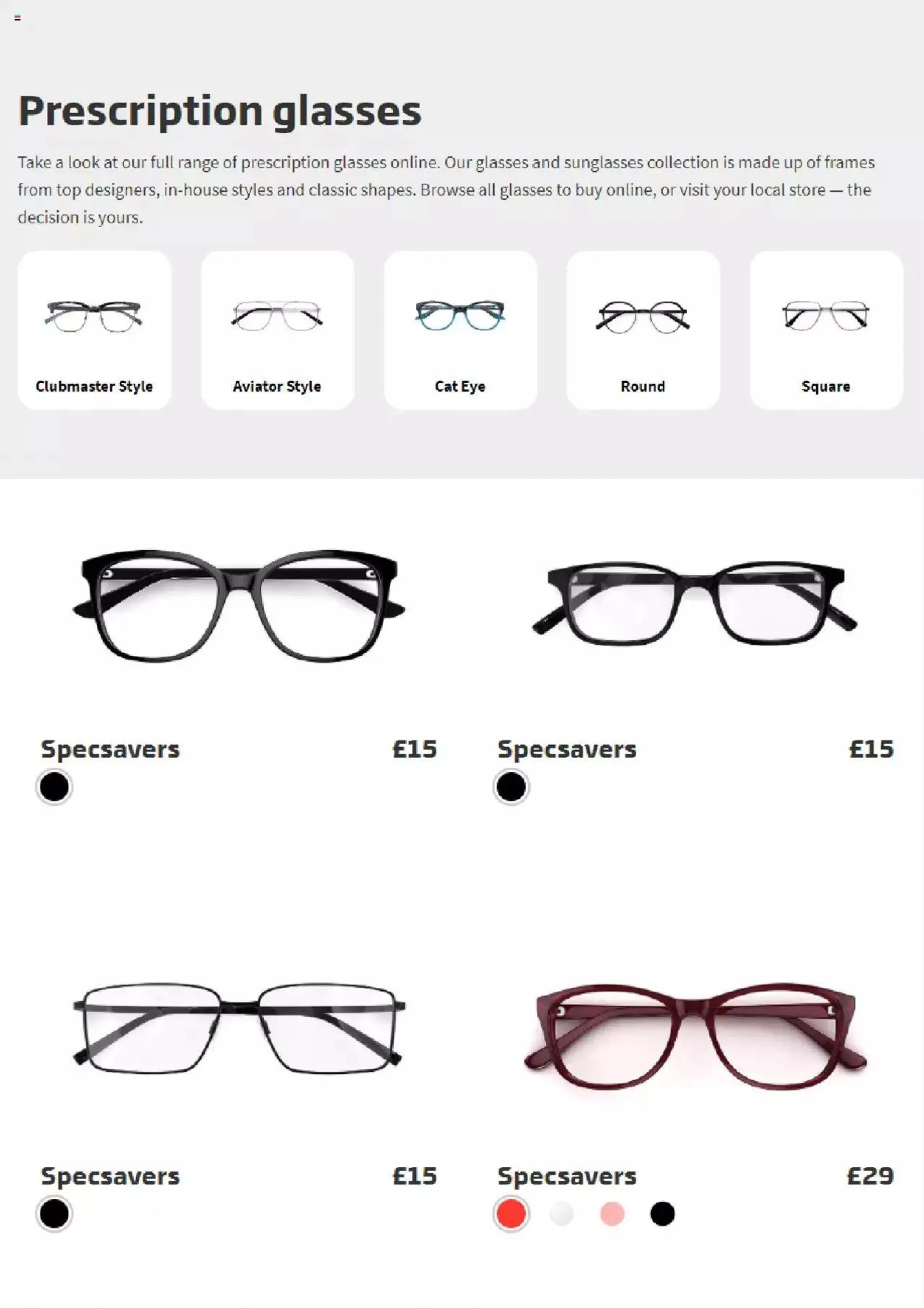 Specsavers offers - 1