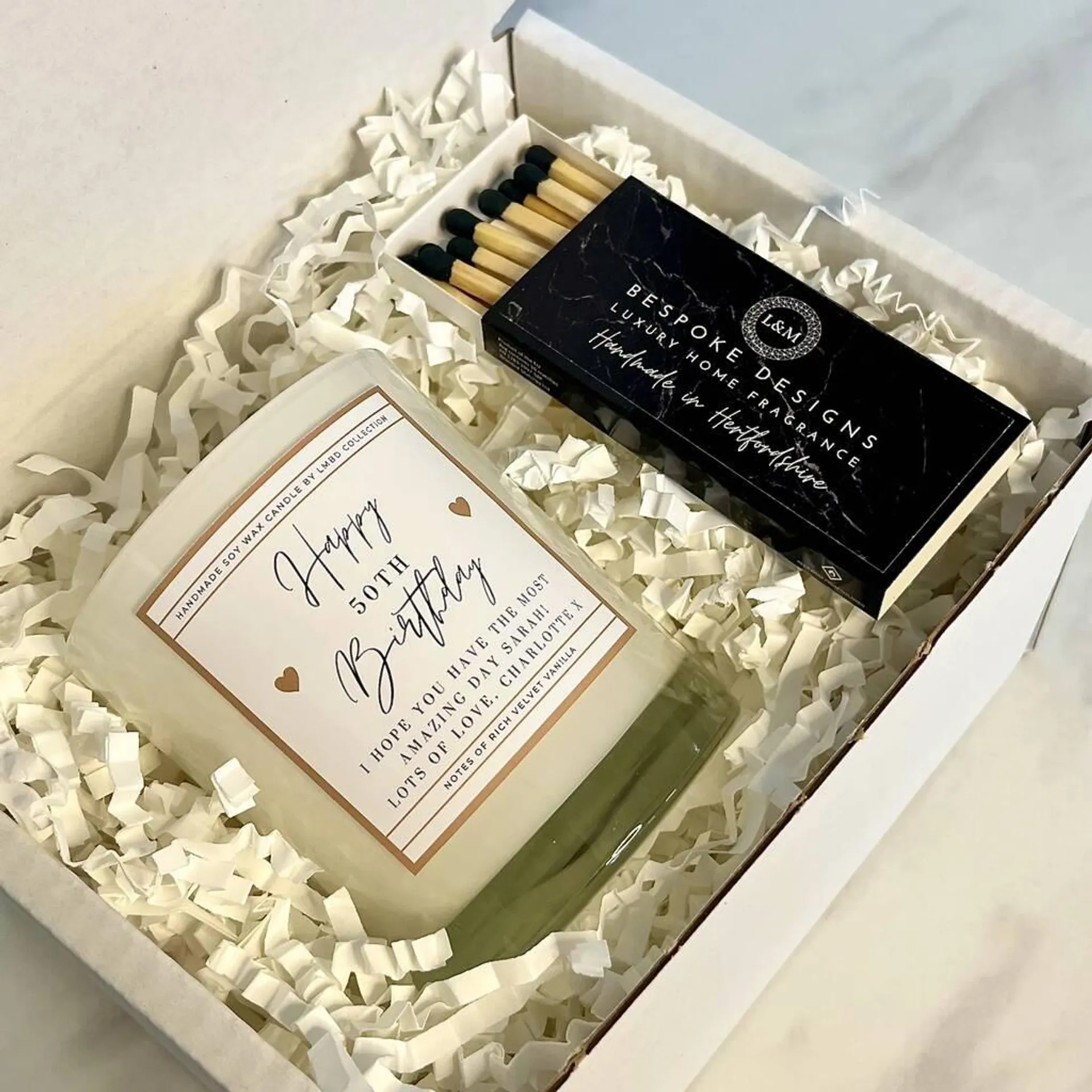60th Birthday Gift Set Personalised Candle Set
