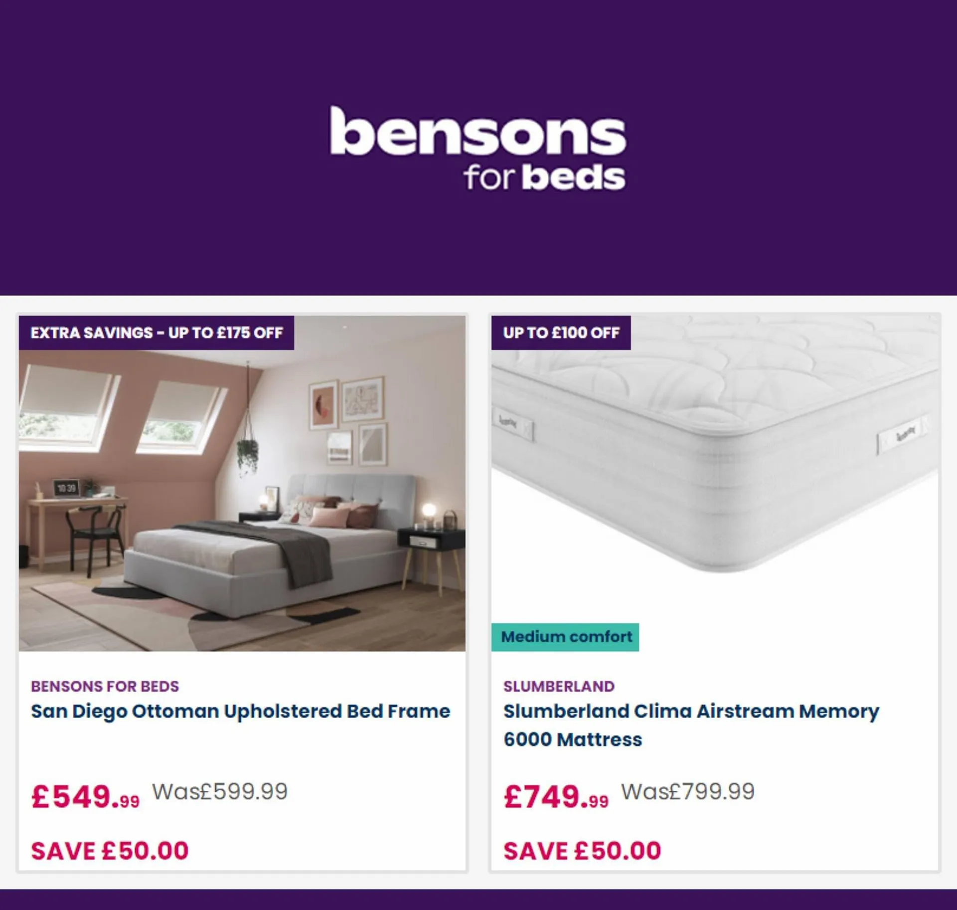 Bensons for Beds leaflet - 2