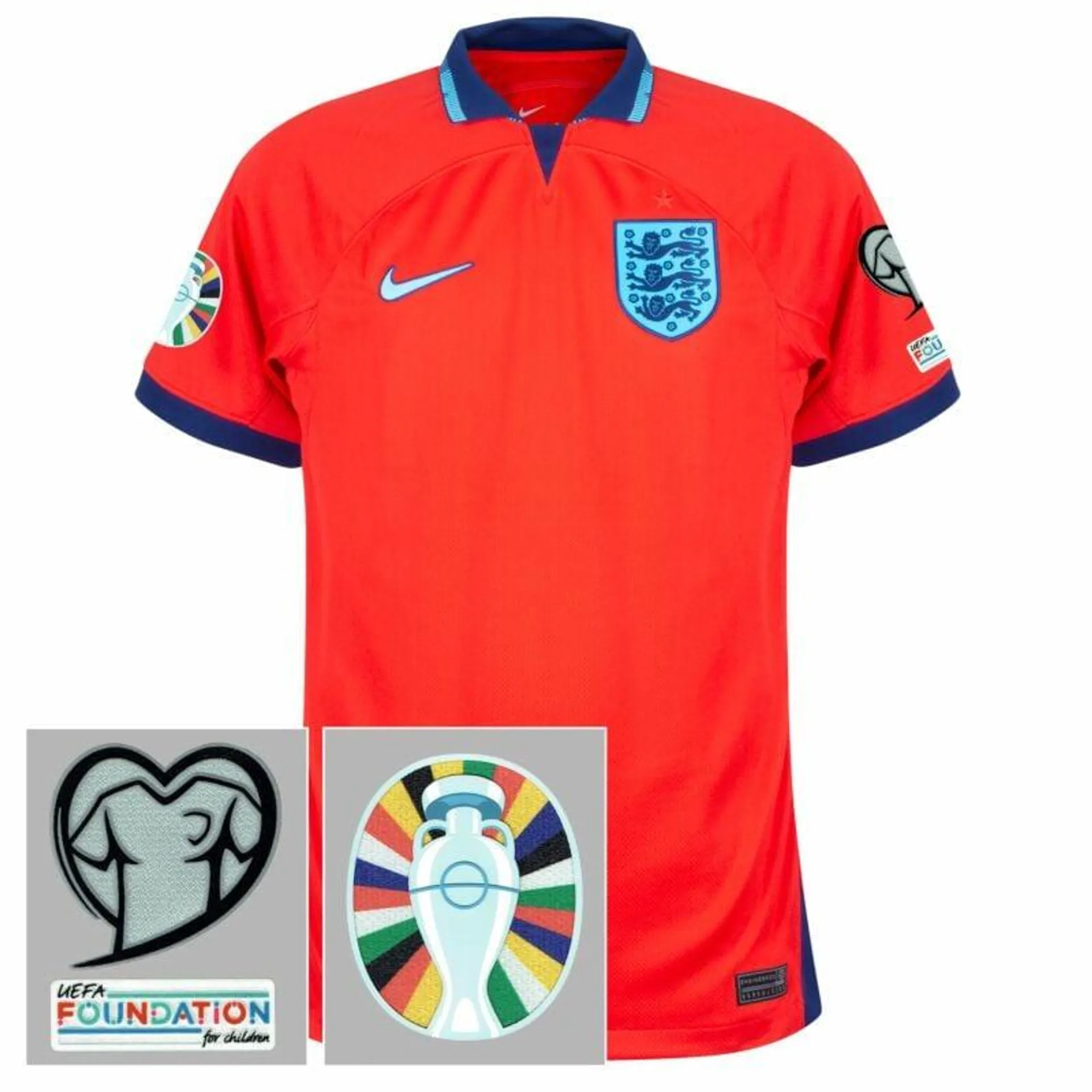 Nike England Away Shirt 2022-2023 incl. Euro 2024 Qualifying Patch Set