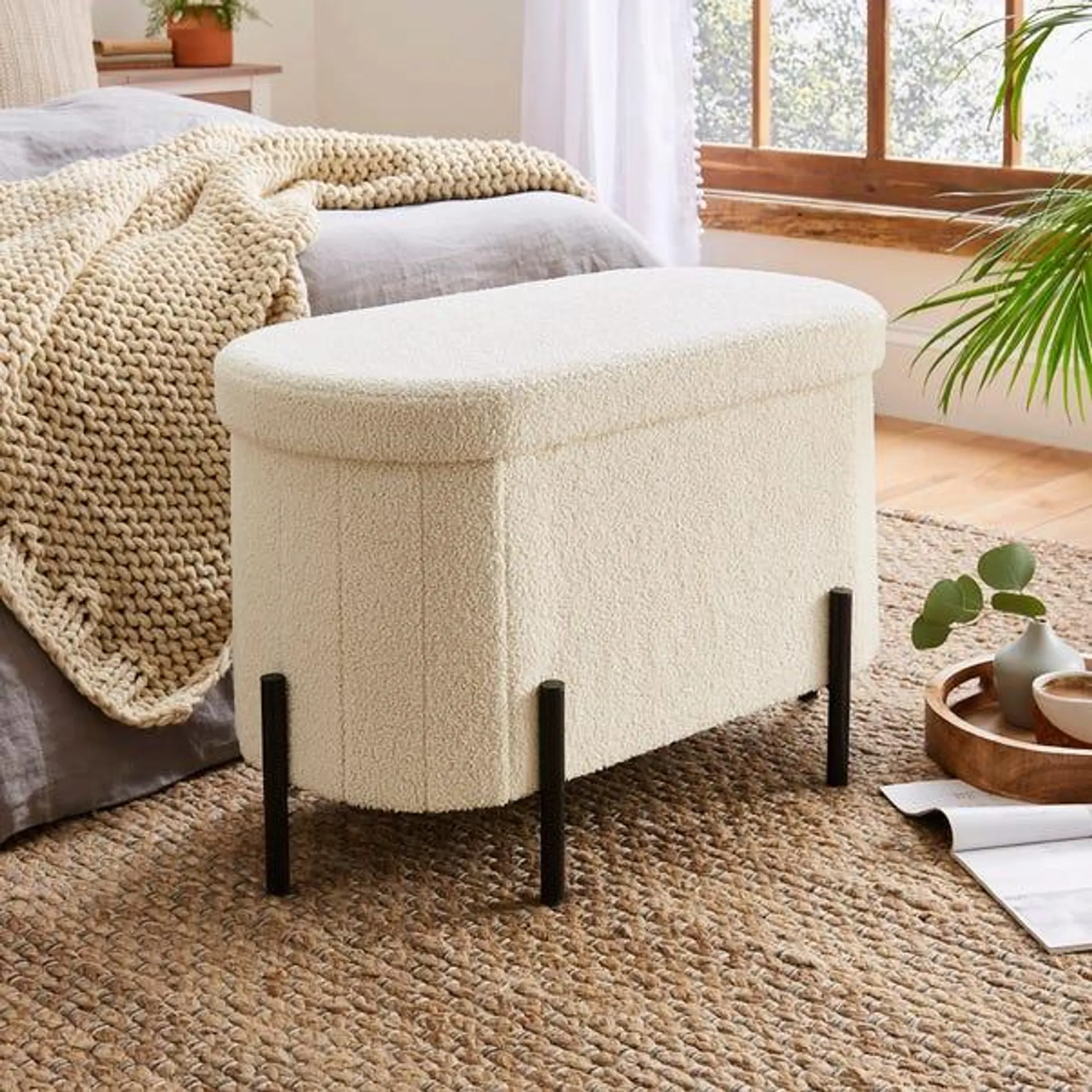 Boucle Lozenge Ottoman