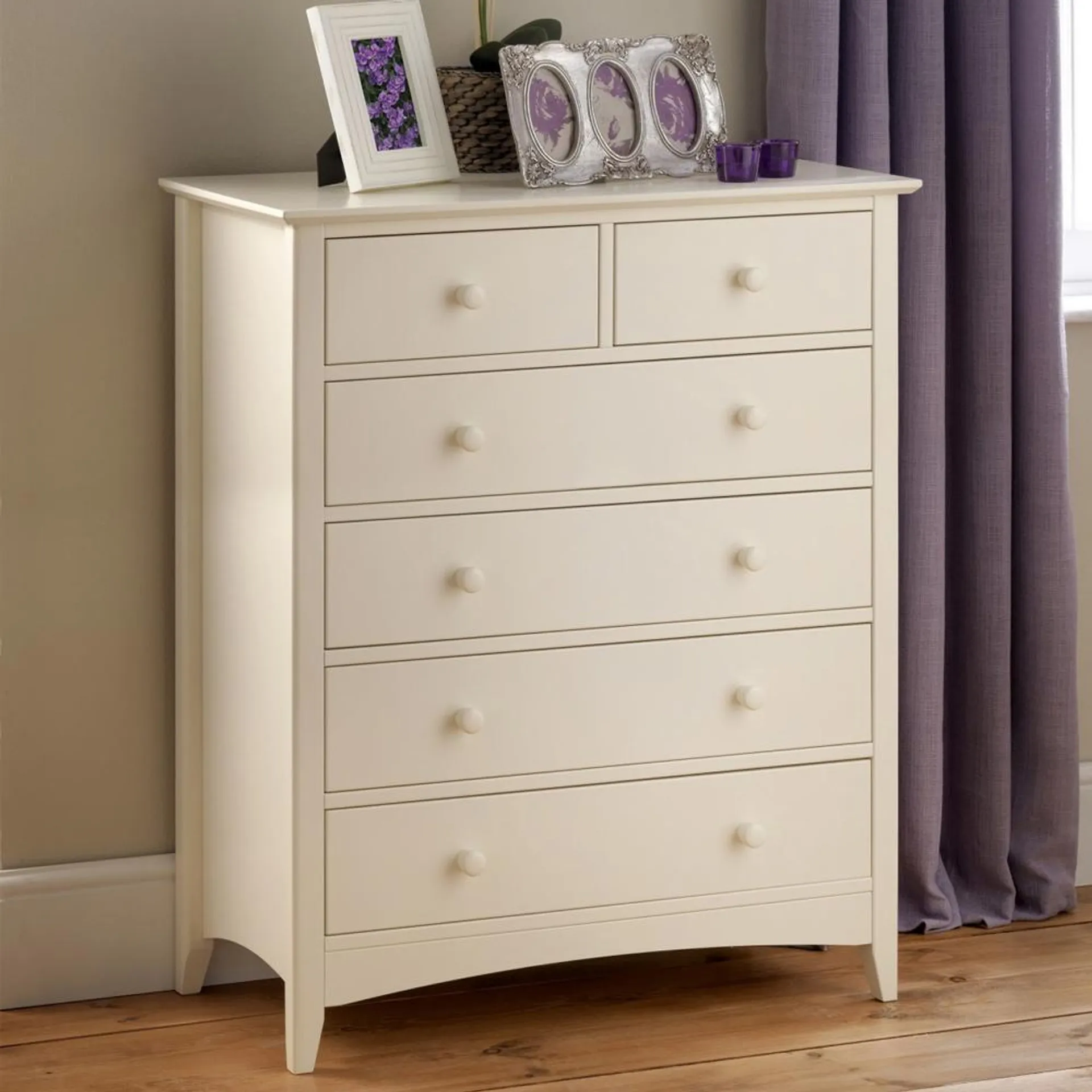 Julian Bowen Cameo 6 Drawer Solid Pine Chest of Drawers