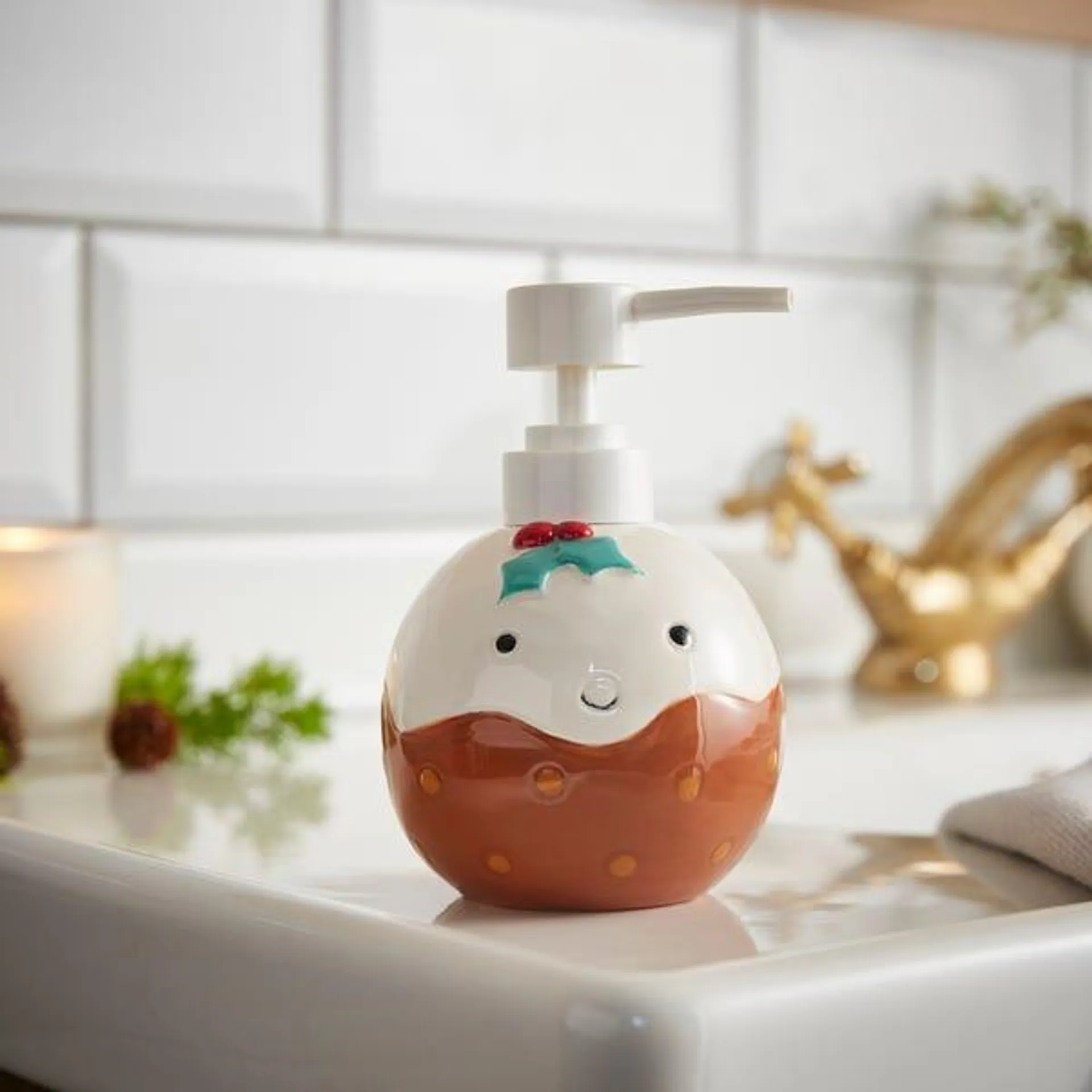 Christmas Pudding Lotion Dispenser