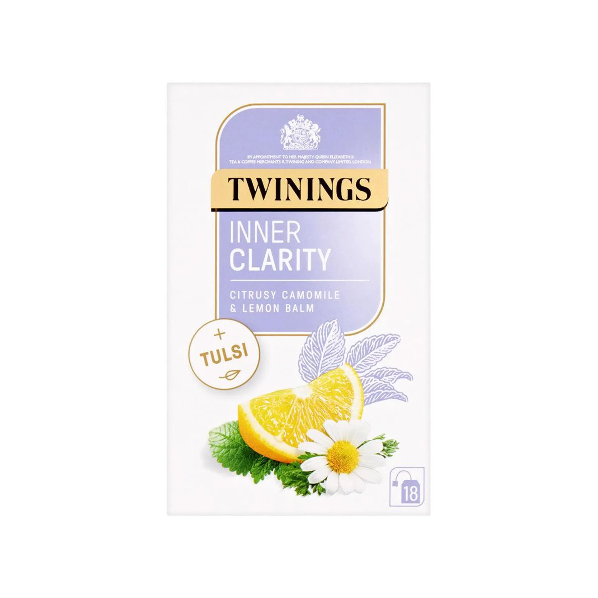 Inner Clarity Lemon Balm and Camomile Tea with Tulsi