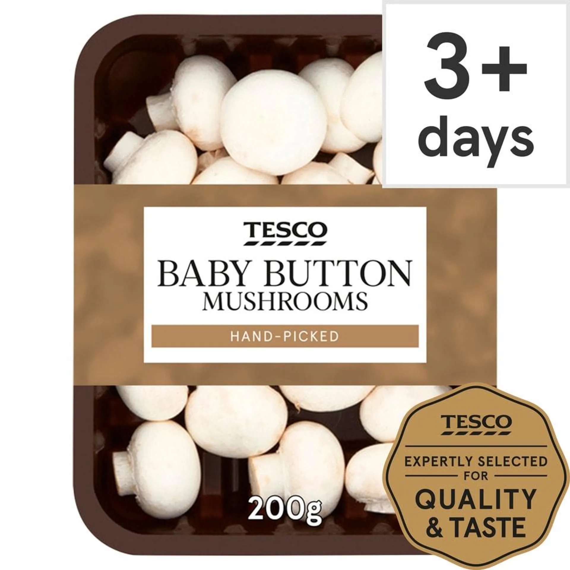 Tesco Baby Button Mushrooms 200G