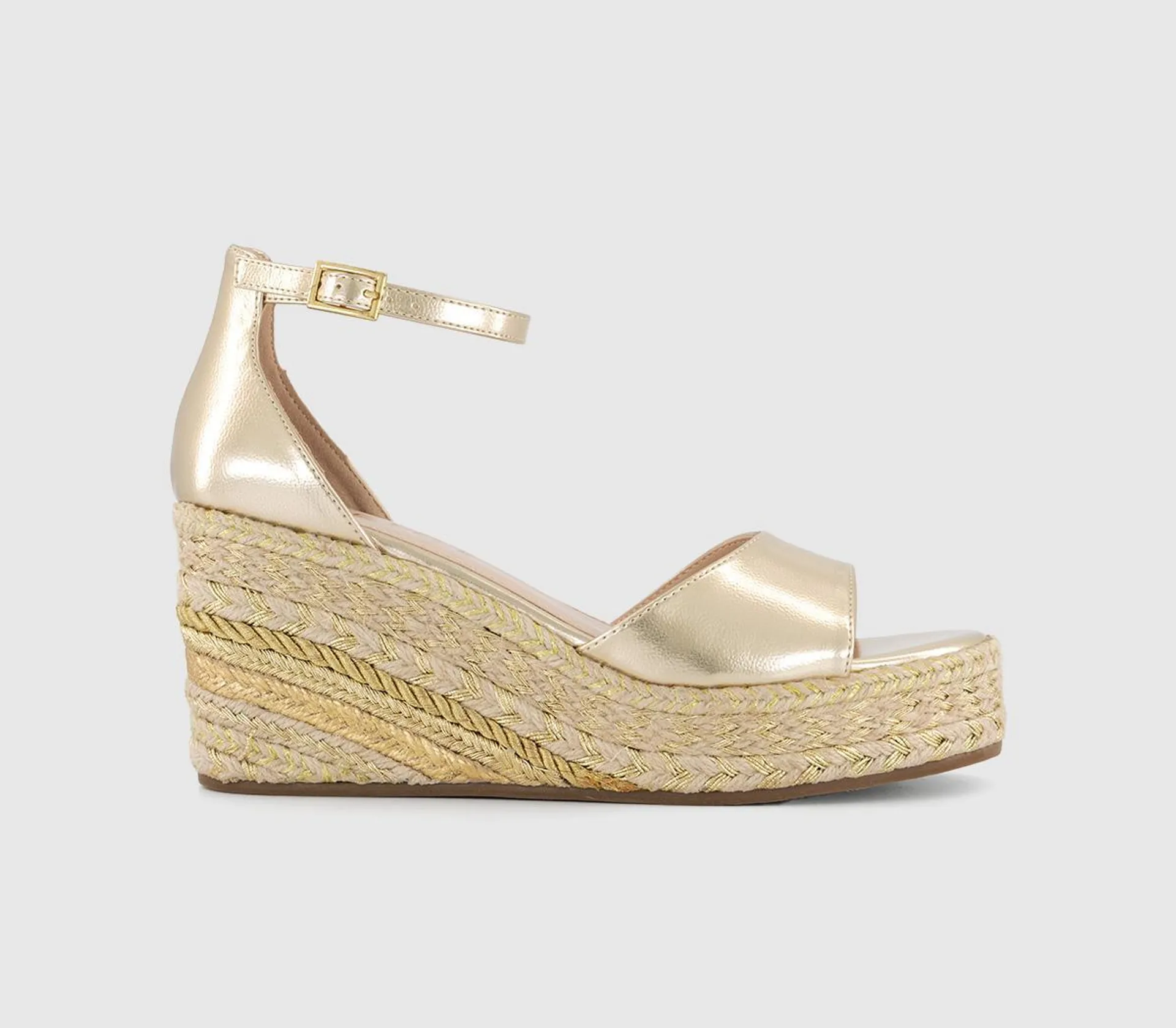 Hadley Ankle Strap Embellished Espadrille Wedges