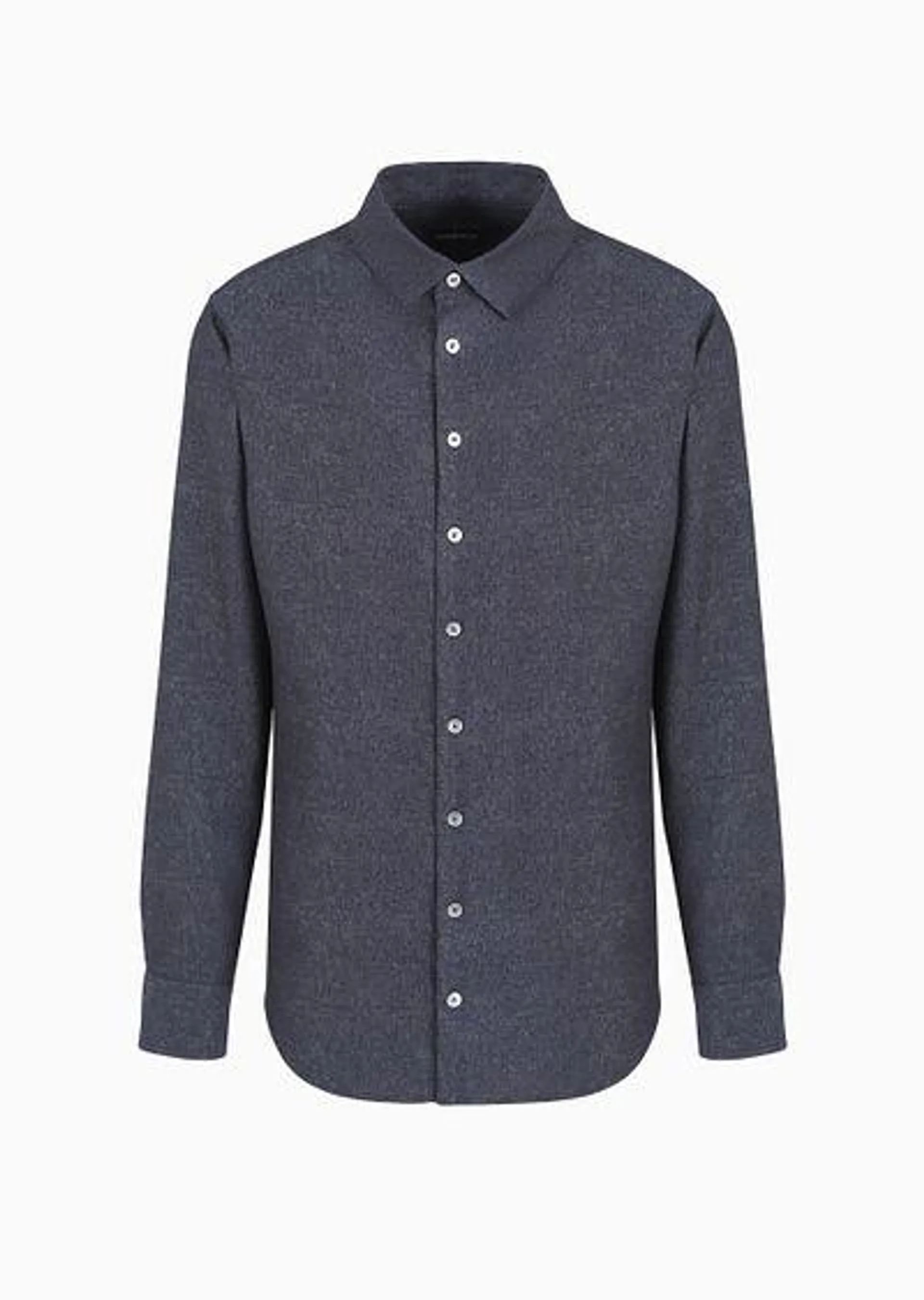 Denim Collection shirt in virgin wool, viscose and silk