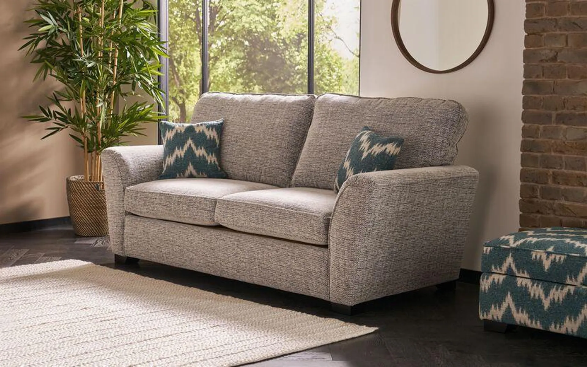 Rockcliffe Fabric 3 Seater Sofa Standard Back