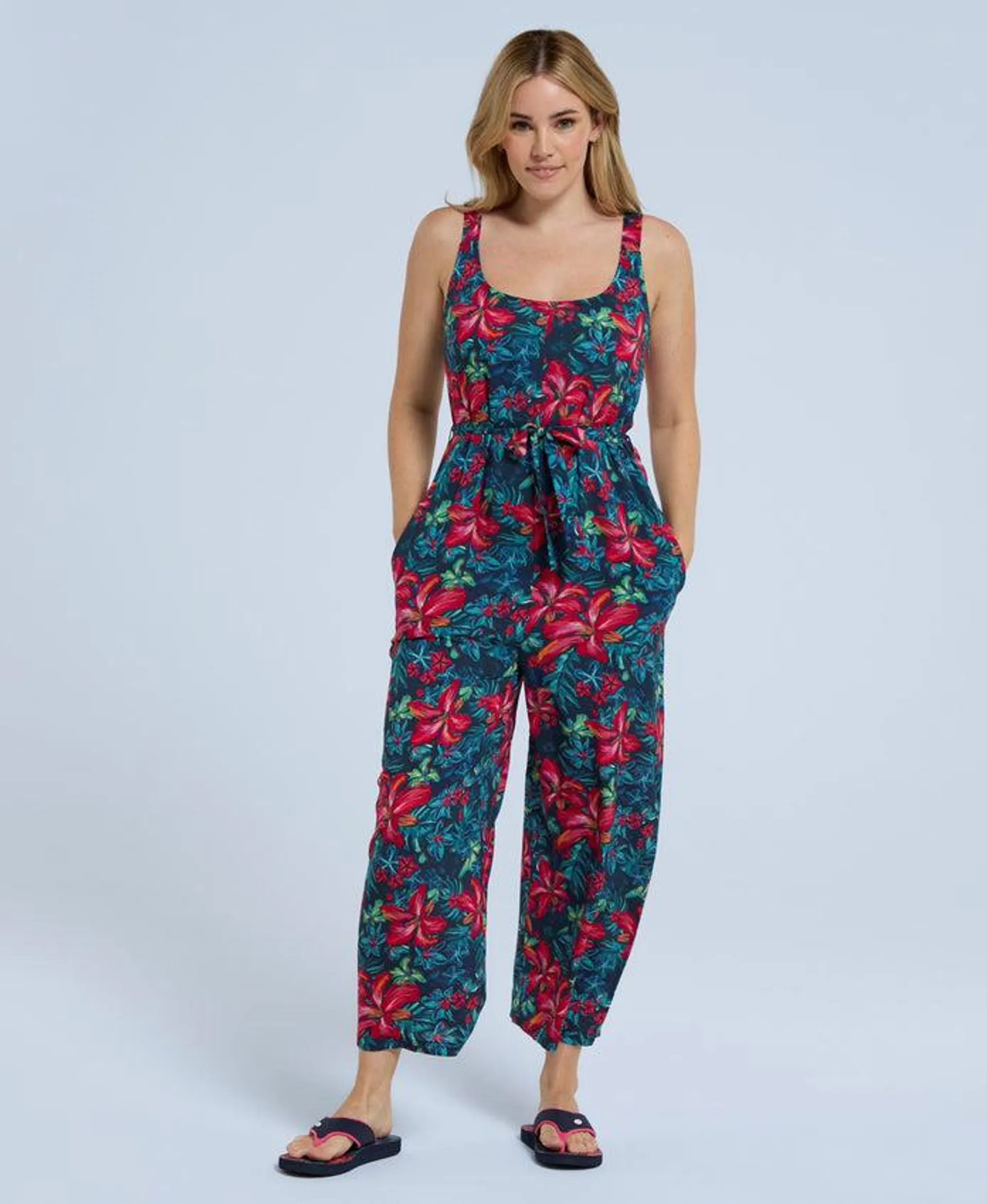 Flora Womens EcoVero Capri Jumpsuit