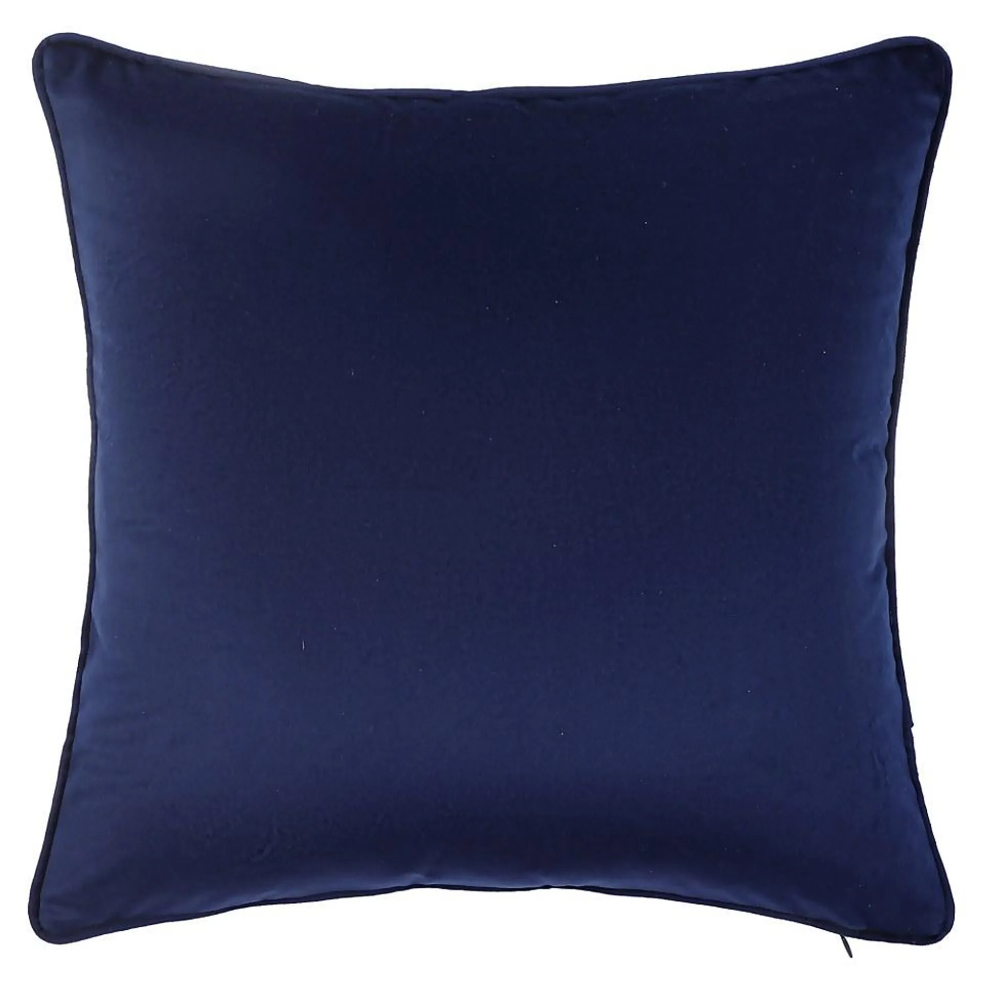 Plain Velvet Cushion - Navy - 43x43cm