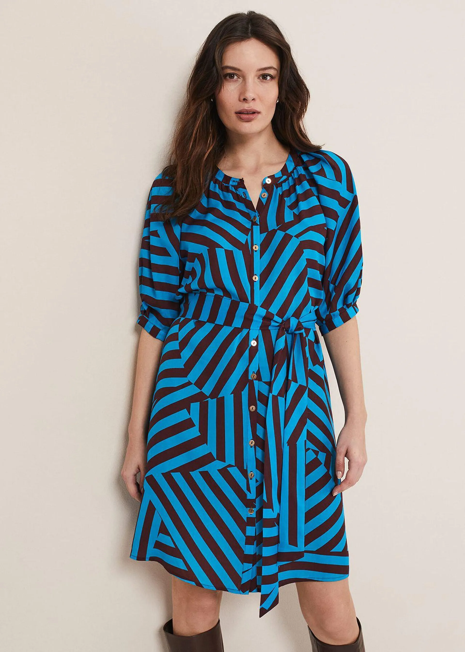 Rosella Striped Mini Dress