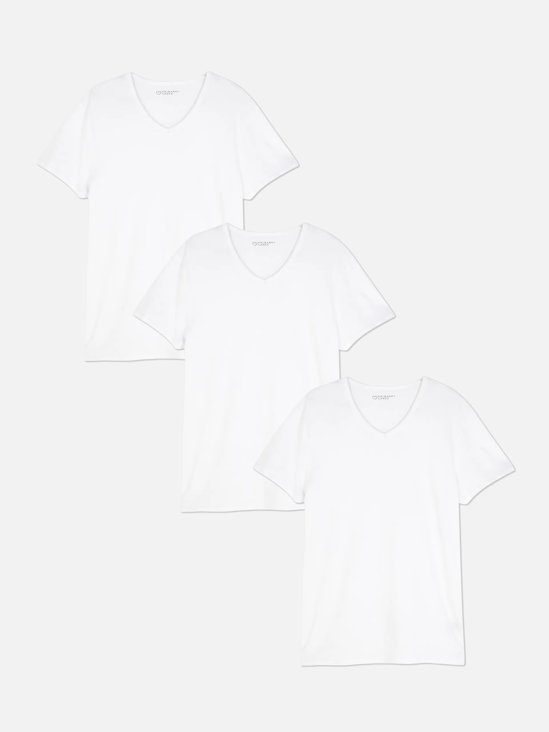Basic T-shirts met V-hals, set van 3