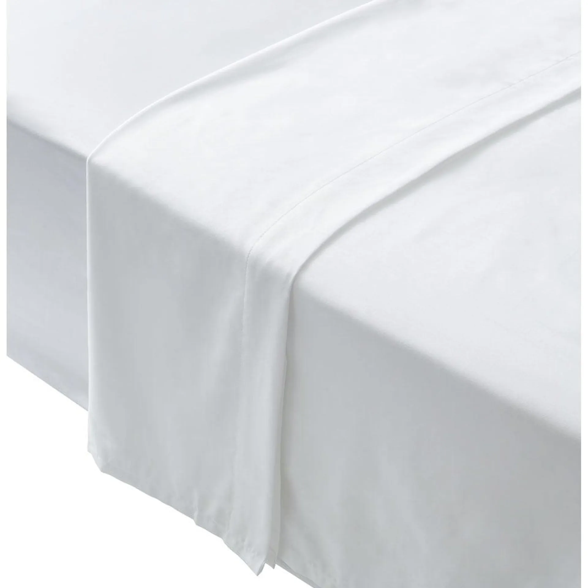 Wilko Best White 300 Thread Count King Percale Flat Sheet