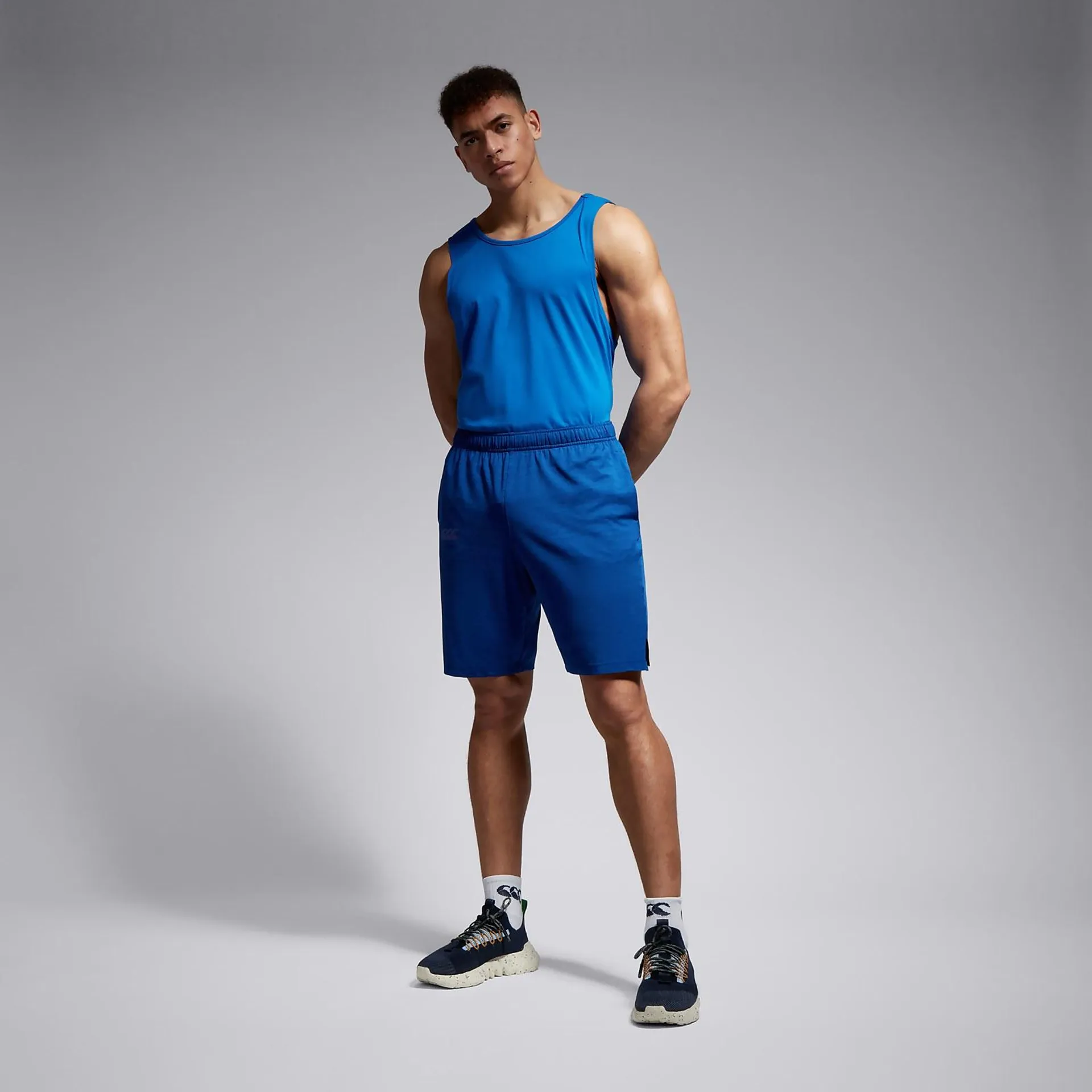 MENS VAPODRI 9" TEMPO KNIT SHORT BLUE