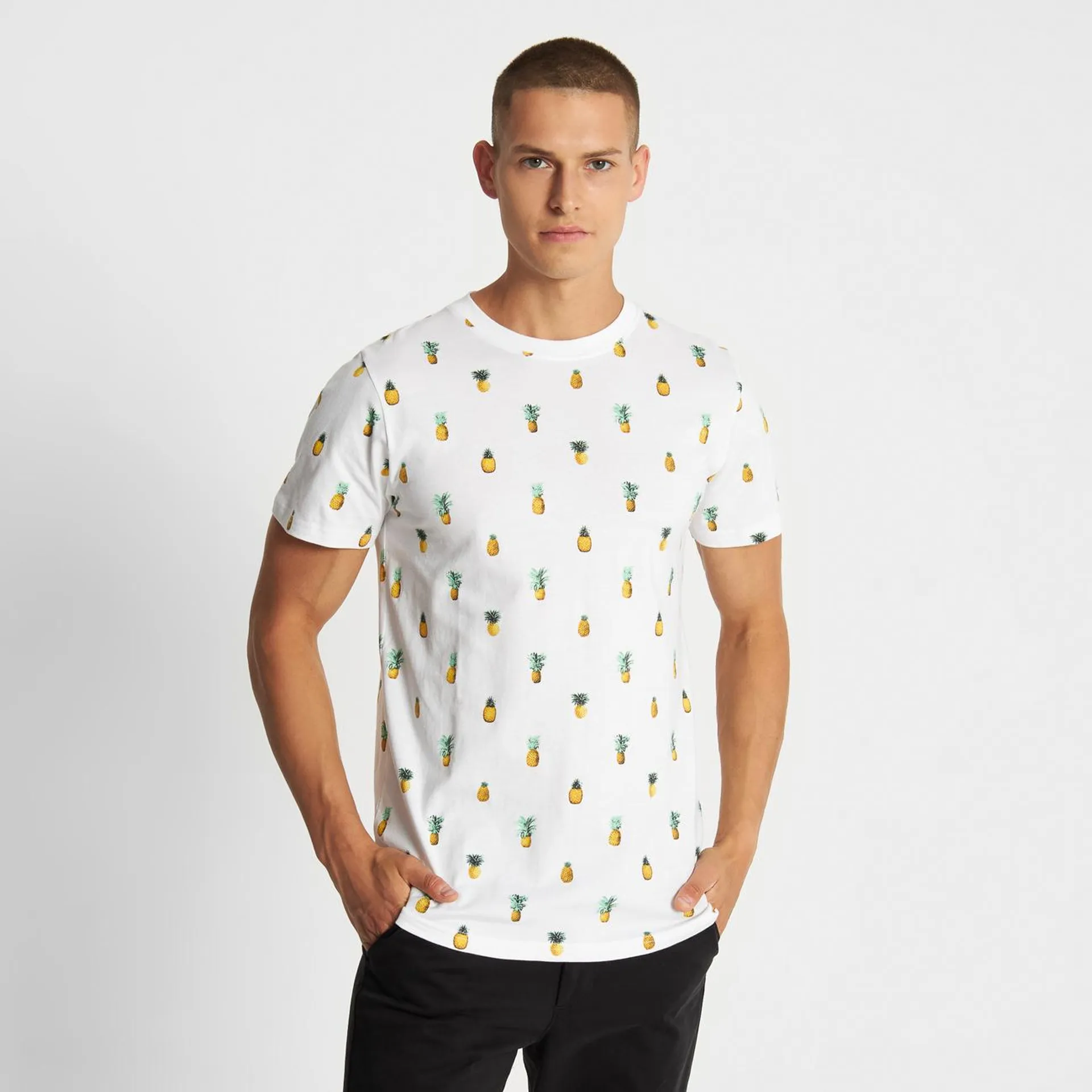 T-shirt Stockholm Pineapples White