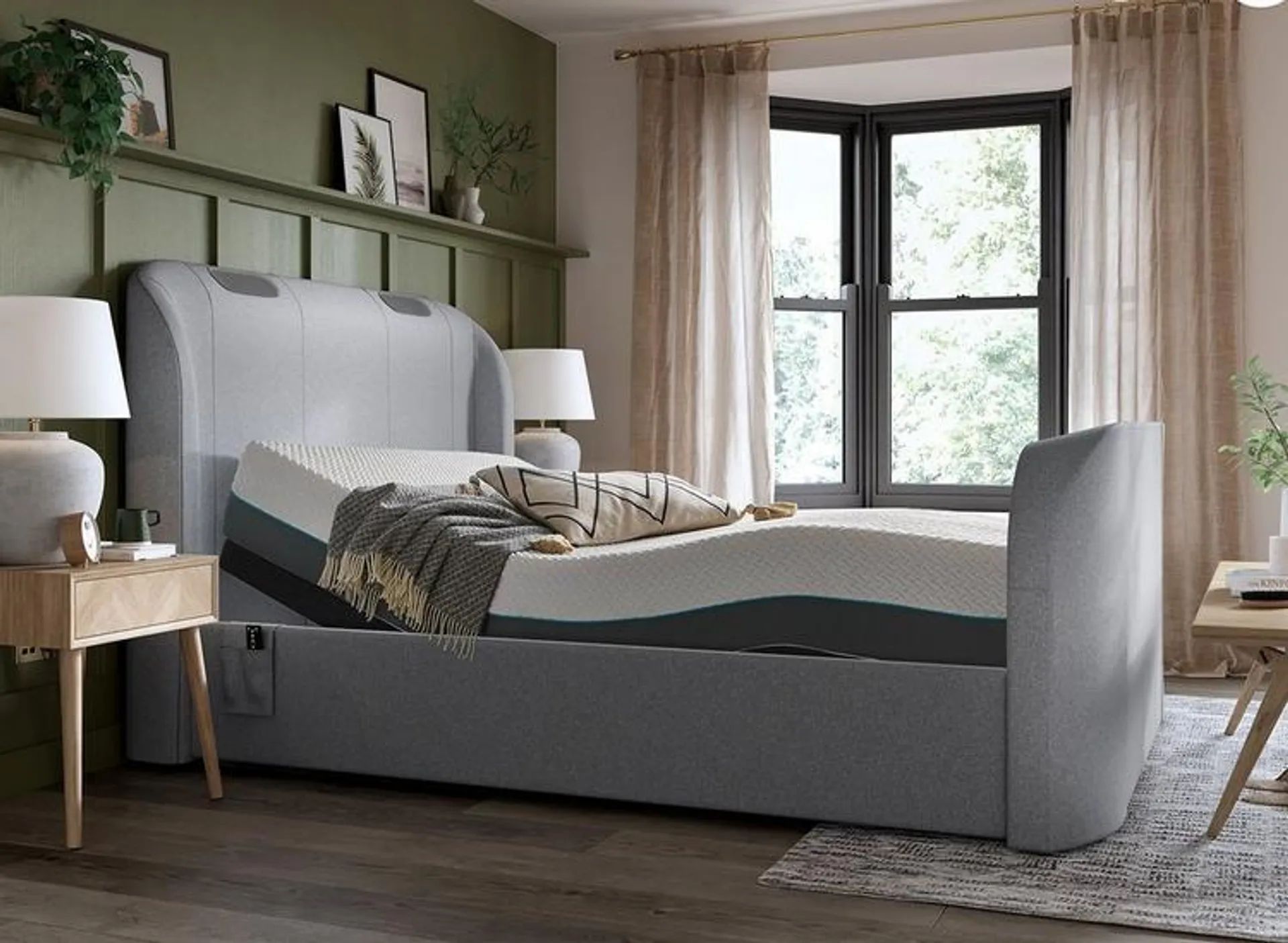 Sapporo Sleepmotion Adjustable TV Bed with Surround Sound