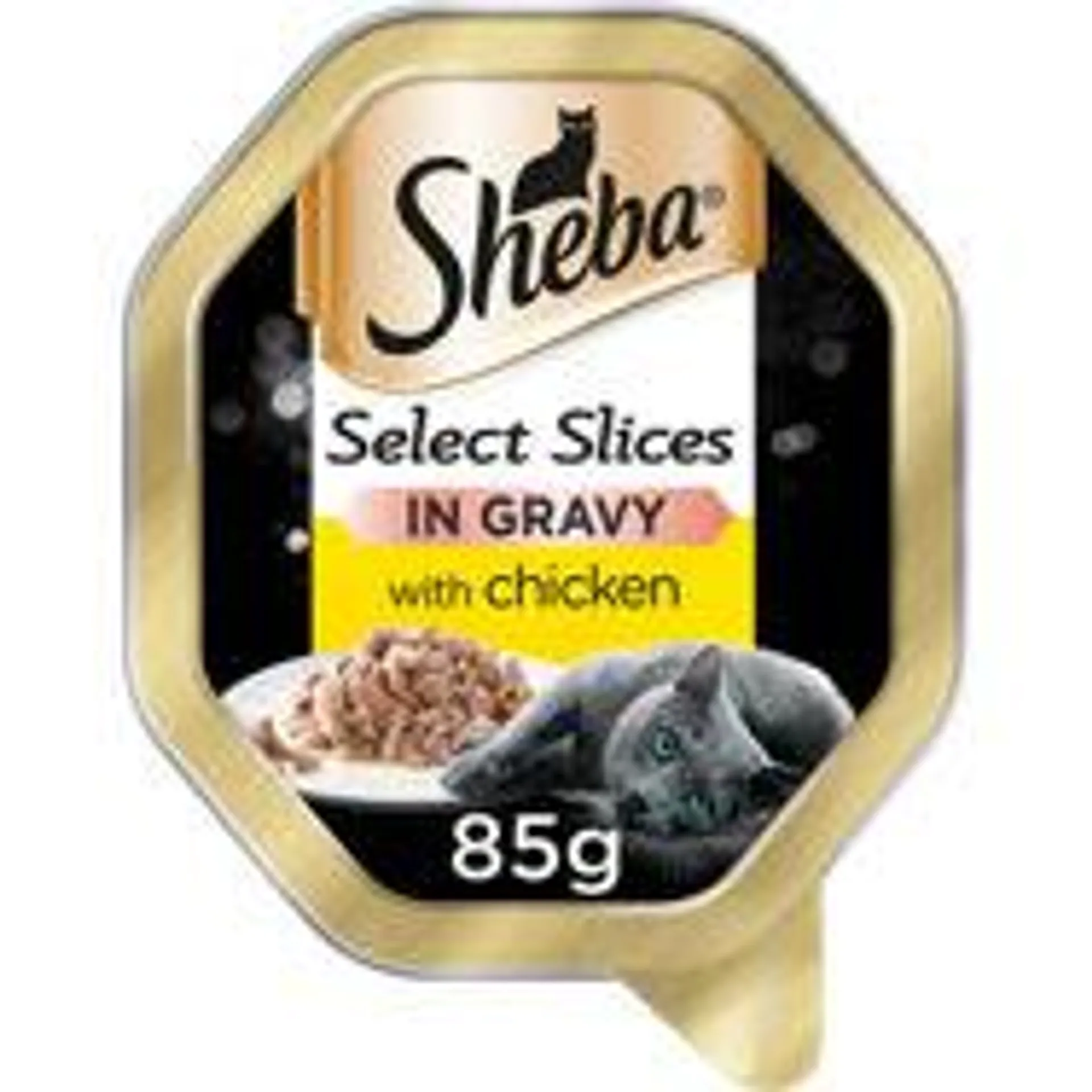 Sheba Select Slices Cat Food Tray with Chicken in Gravy