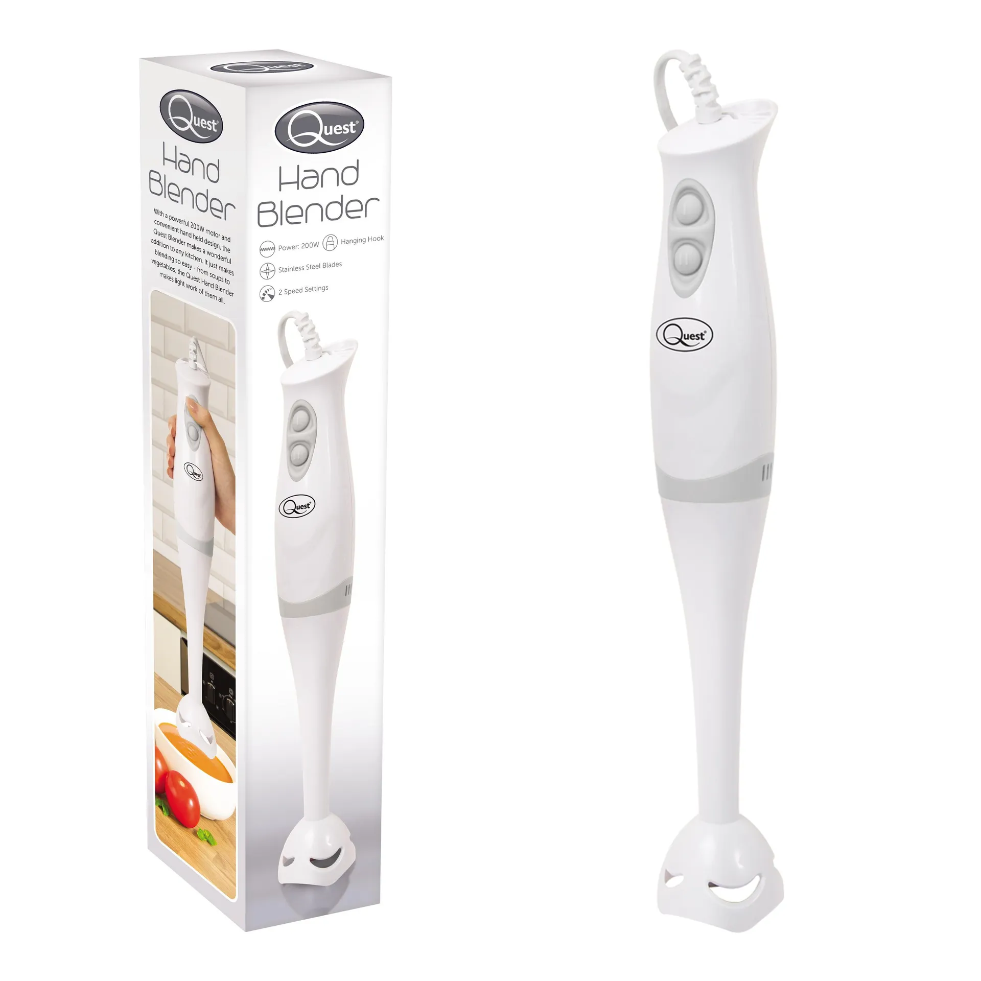 Quest Stick Blender 2 Speed - White