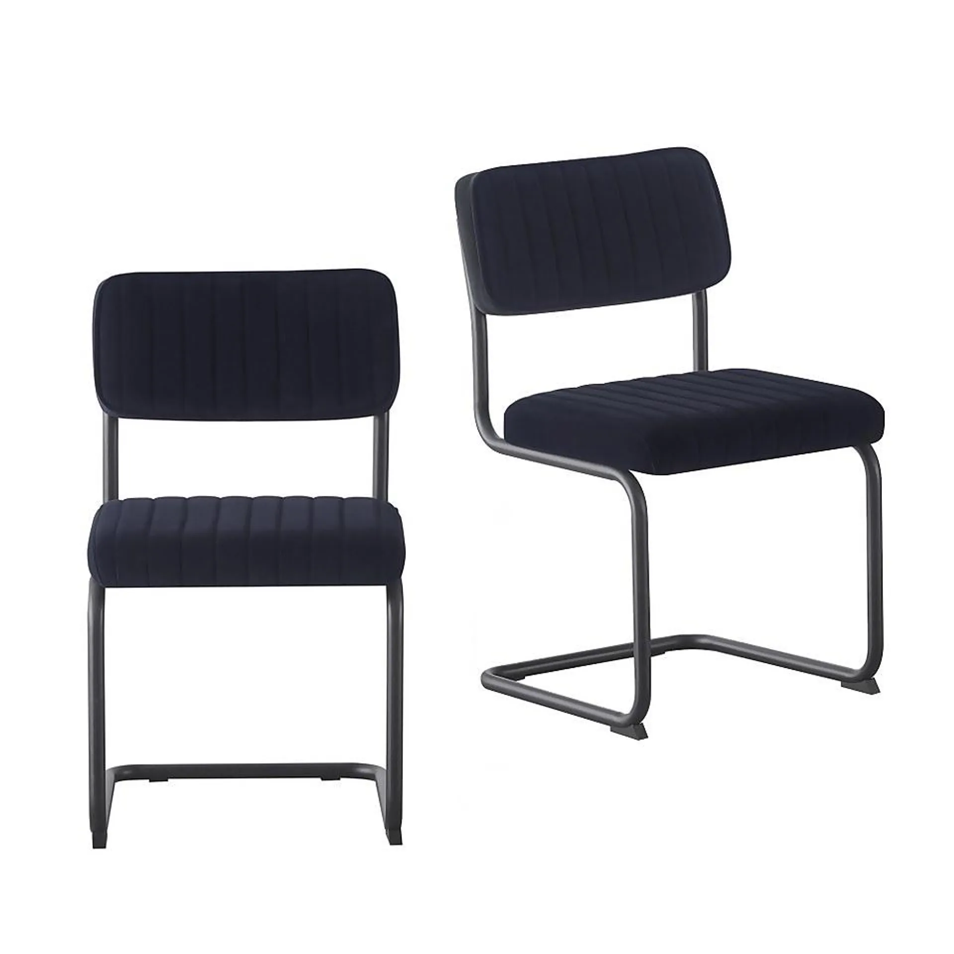 Layla Cantilever Dining Chair - Set of 2 - Midnight