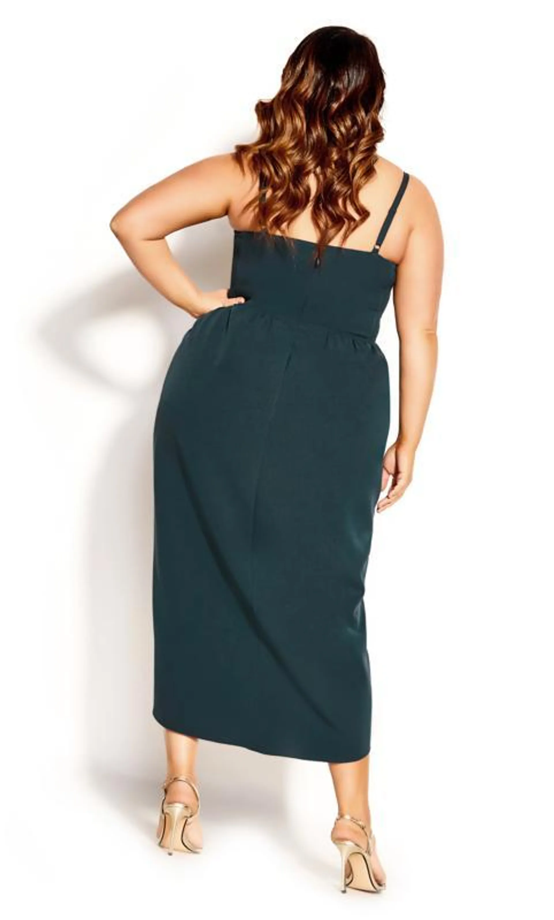 Evans Green Midi Occasion Dress