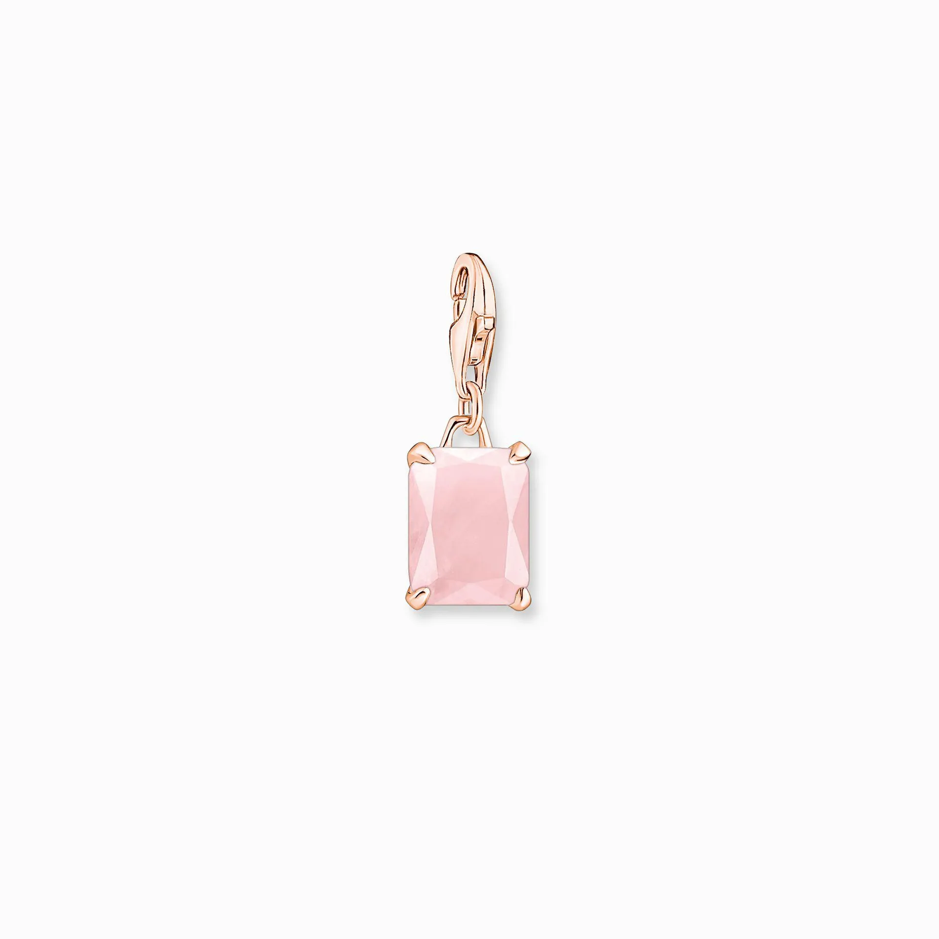Charm pendant pink stone