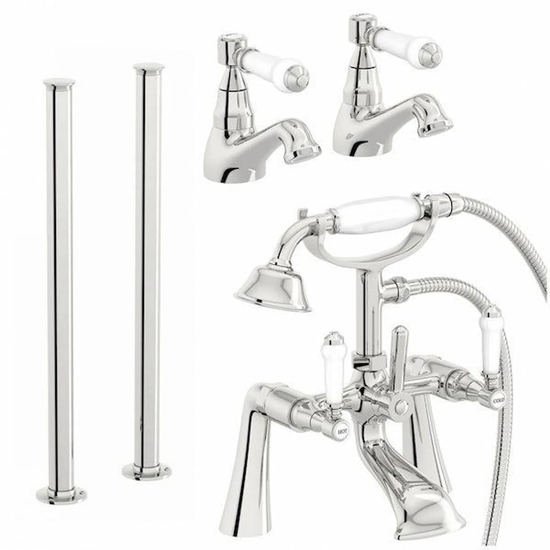 Orchard Winchester basin tap and bath shower mixer standpipe pack