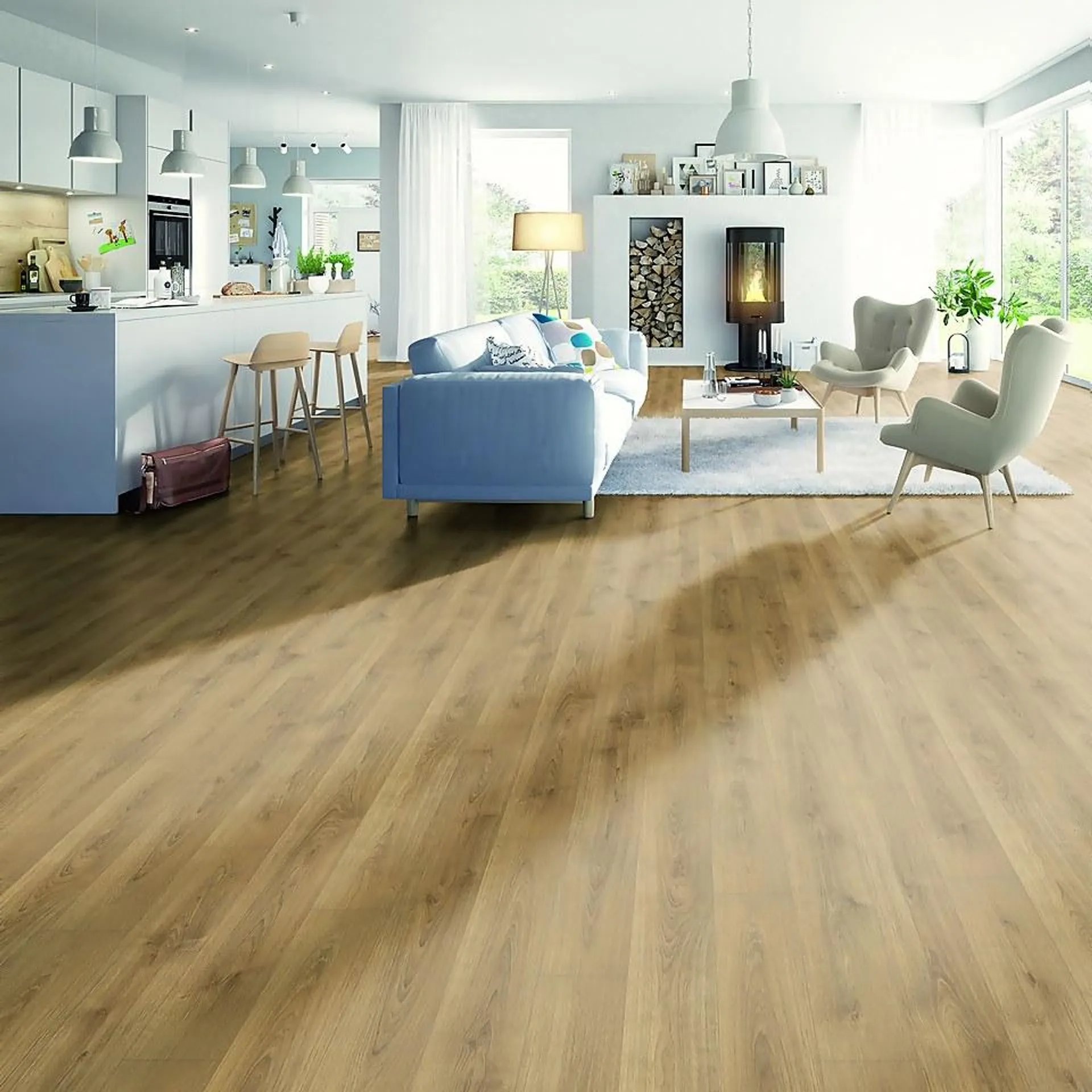 EGGER HOME Honey Brook Oak 12mm Laminate Flooring - 1.49 sqm Pack