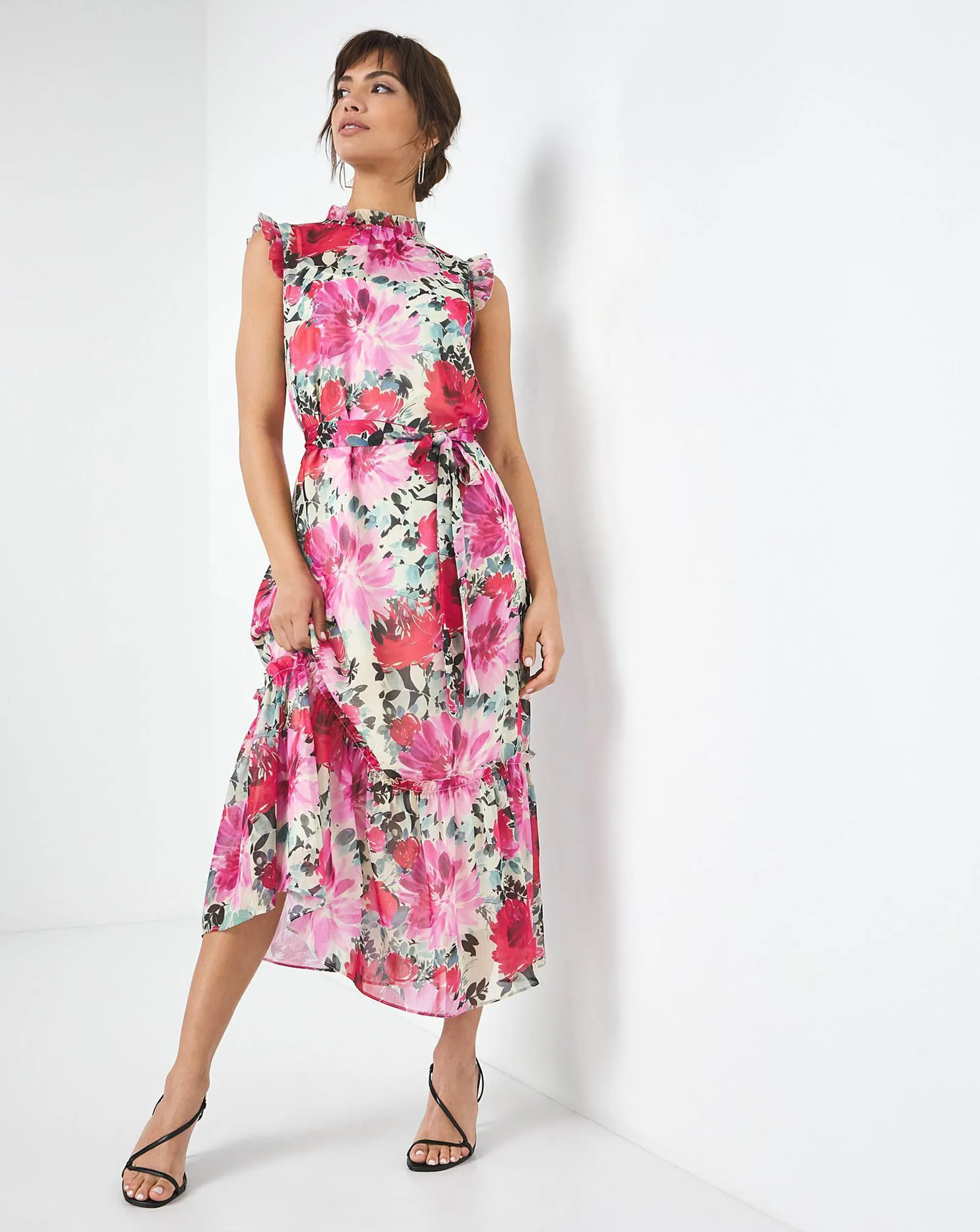 Joanna Hope Tie Waist Midi Dress