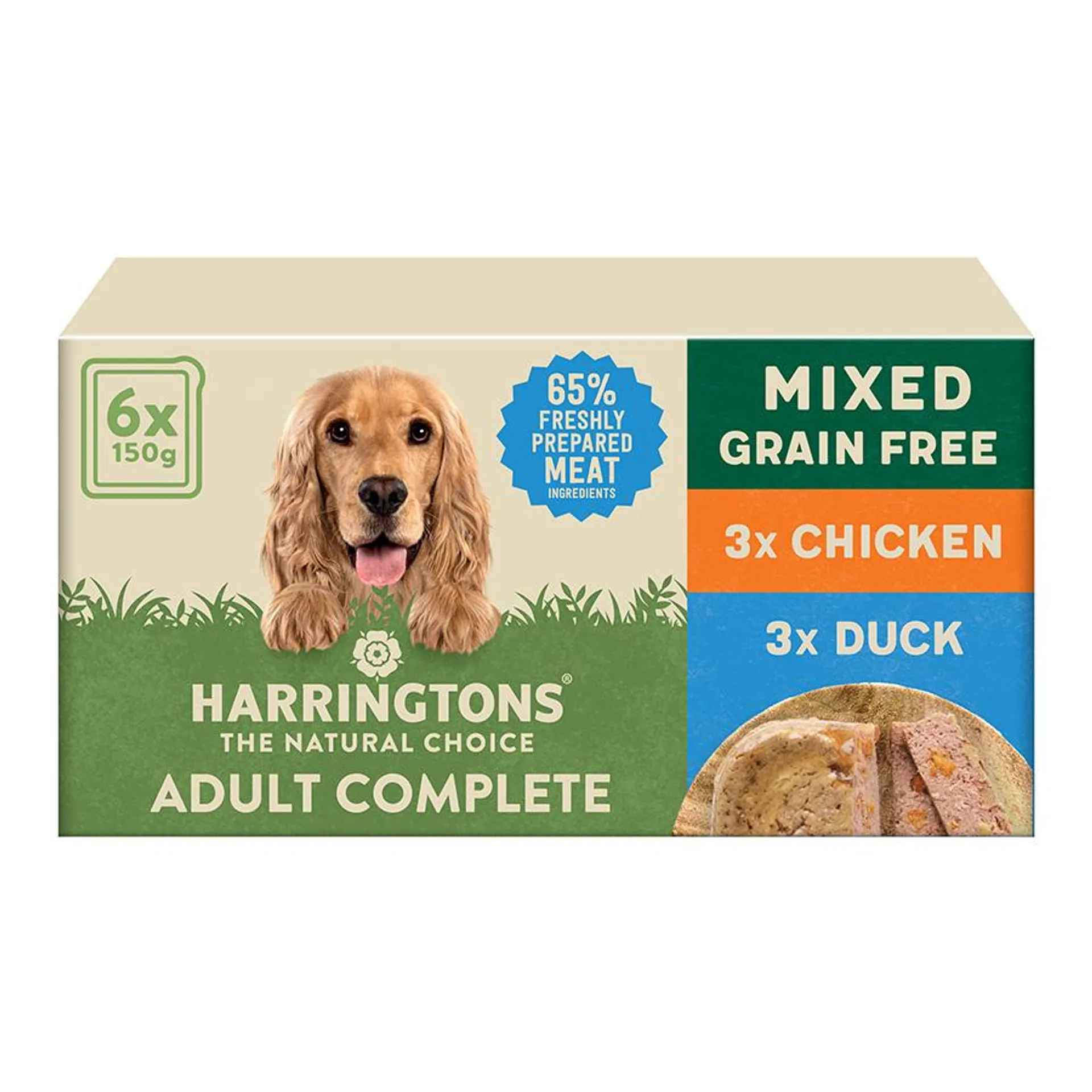 Harringtons Grain Free Wet Dog Food Mixed Selection 6x150g