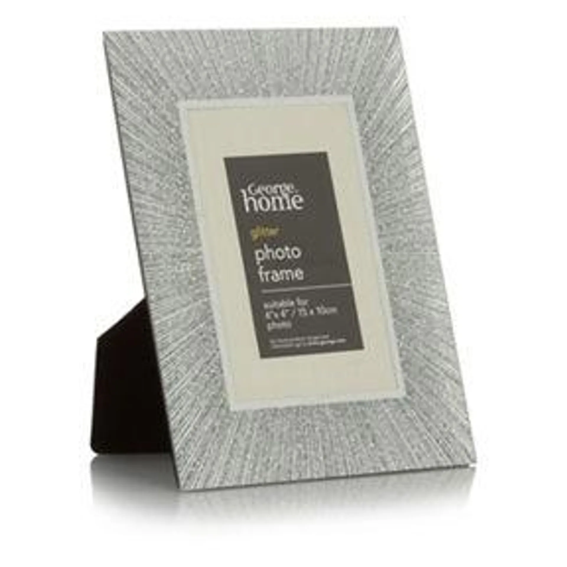 George Home Silver Glitter Frame 6 x 4Inch